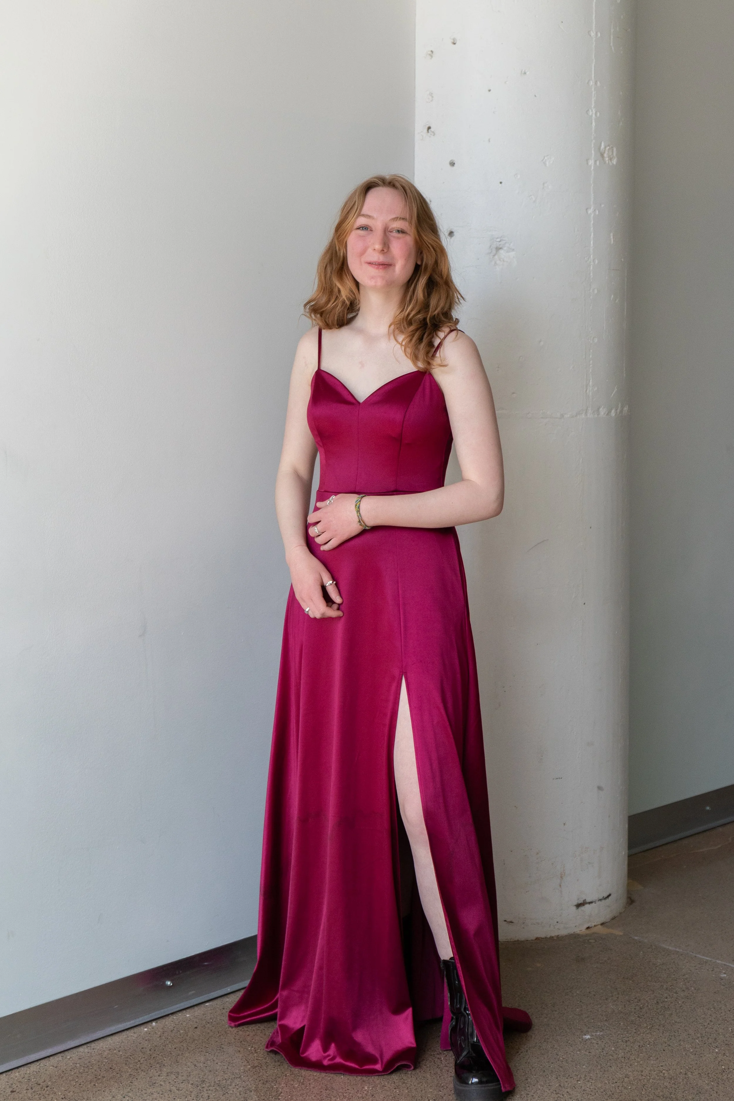 City Studio Metallic Pink Gown