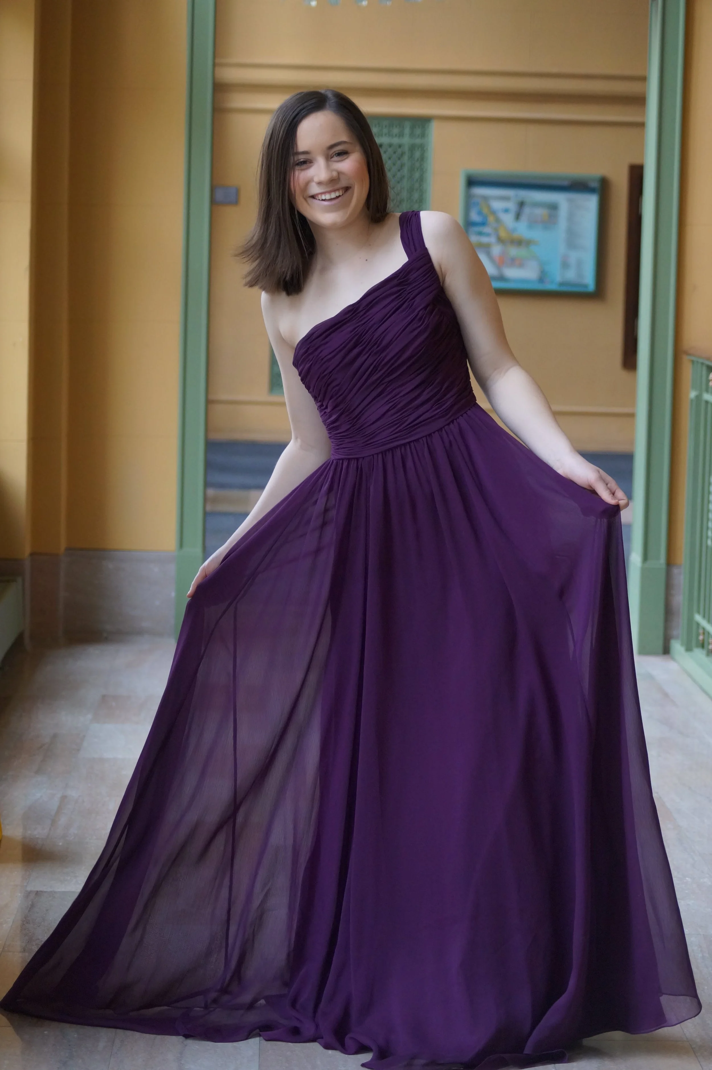 One Shoulder Purple Dress by Kennedy Blue