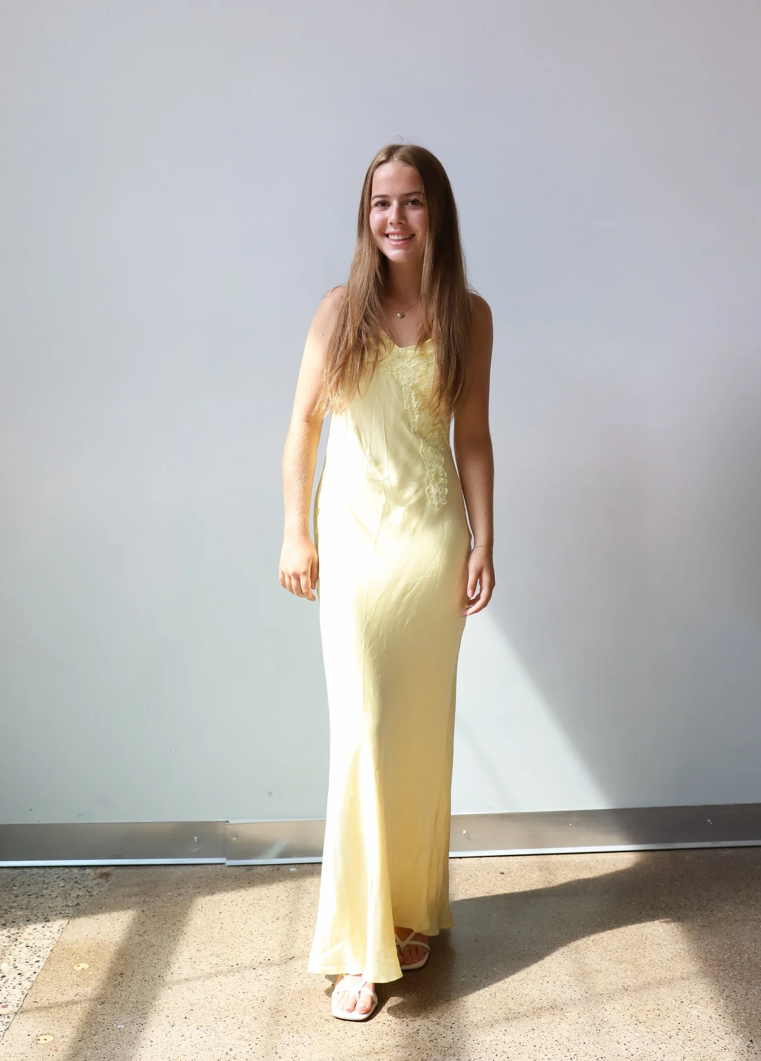 Avoco Lace detail canary yellow slip | Pass down the Gown  passdownthegown