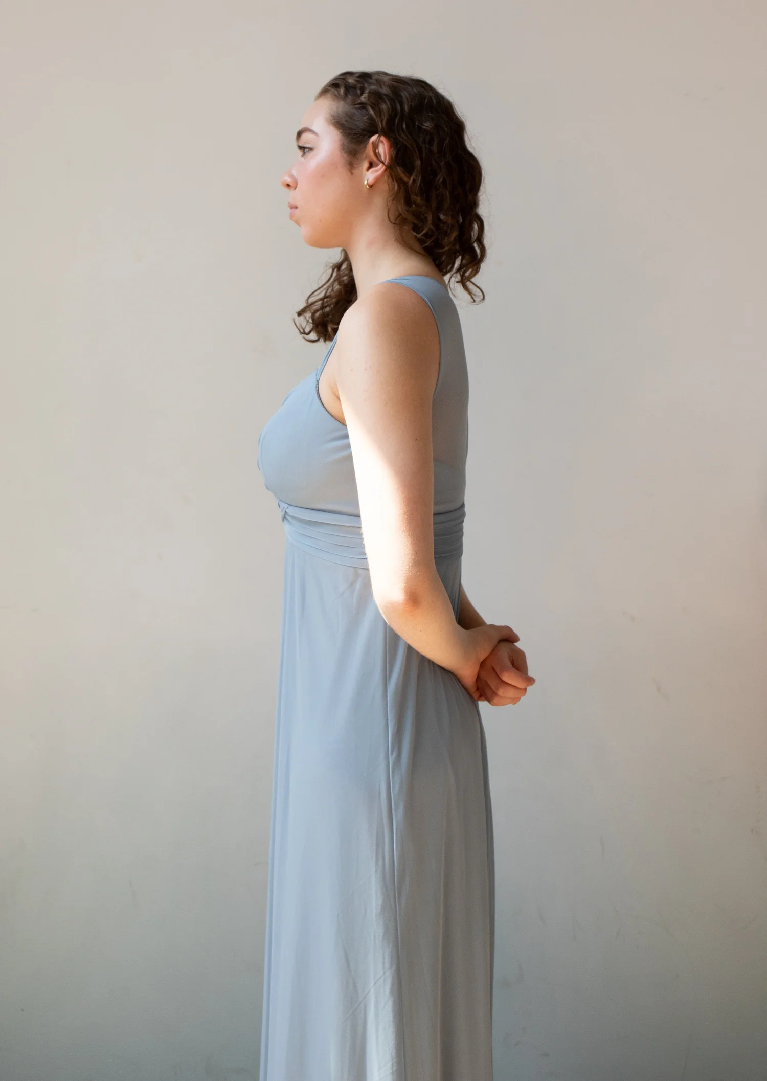 Birdy Grey Mesh Back Gown | Pass Down the Gown  passdownthegown