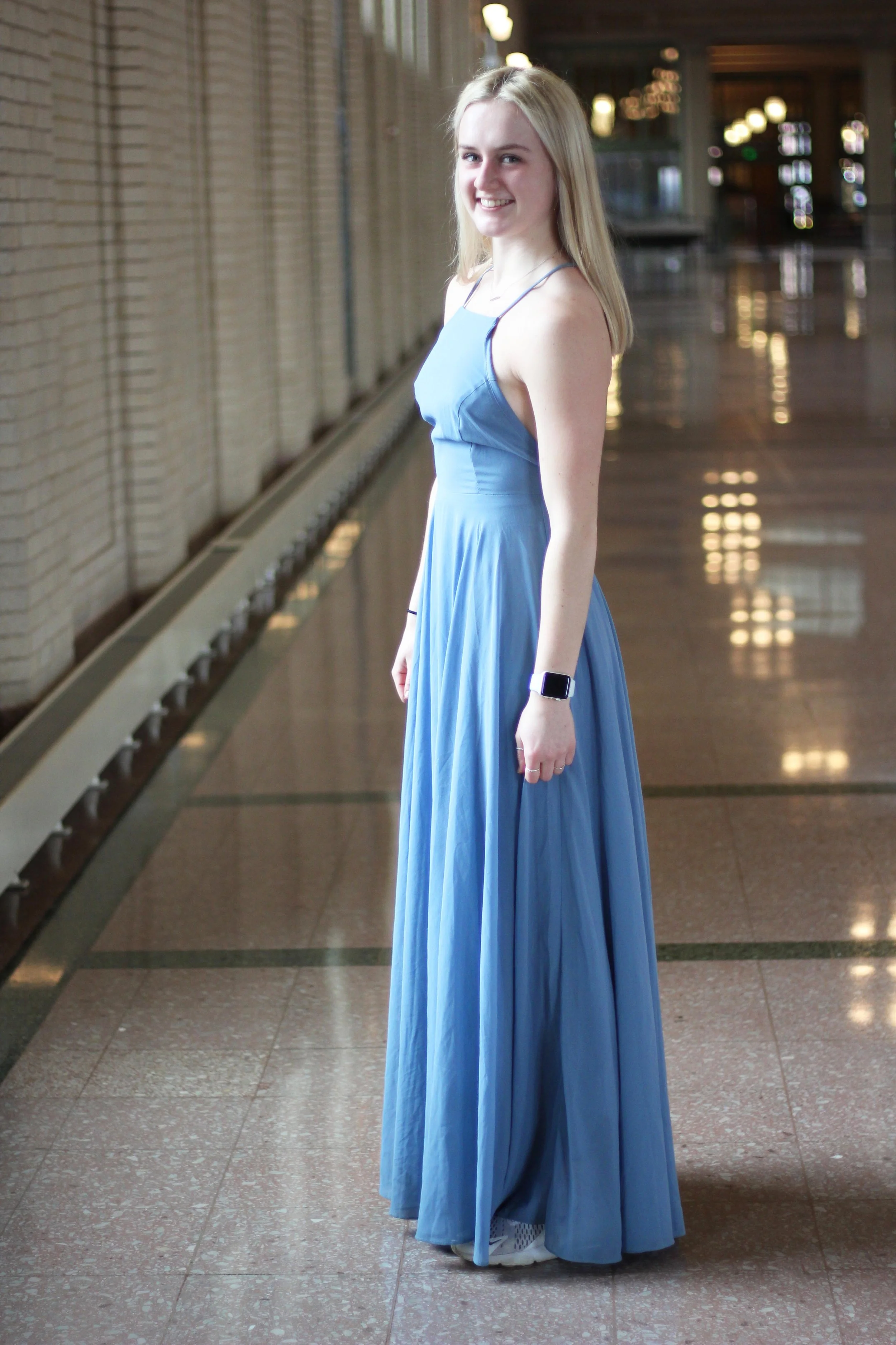 Lulu's Mythical Kind of Love Slate Blue Maxi Dress