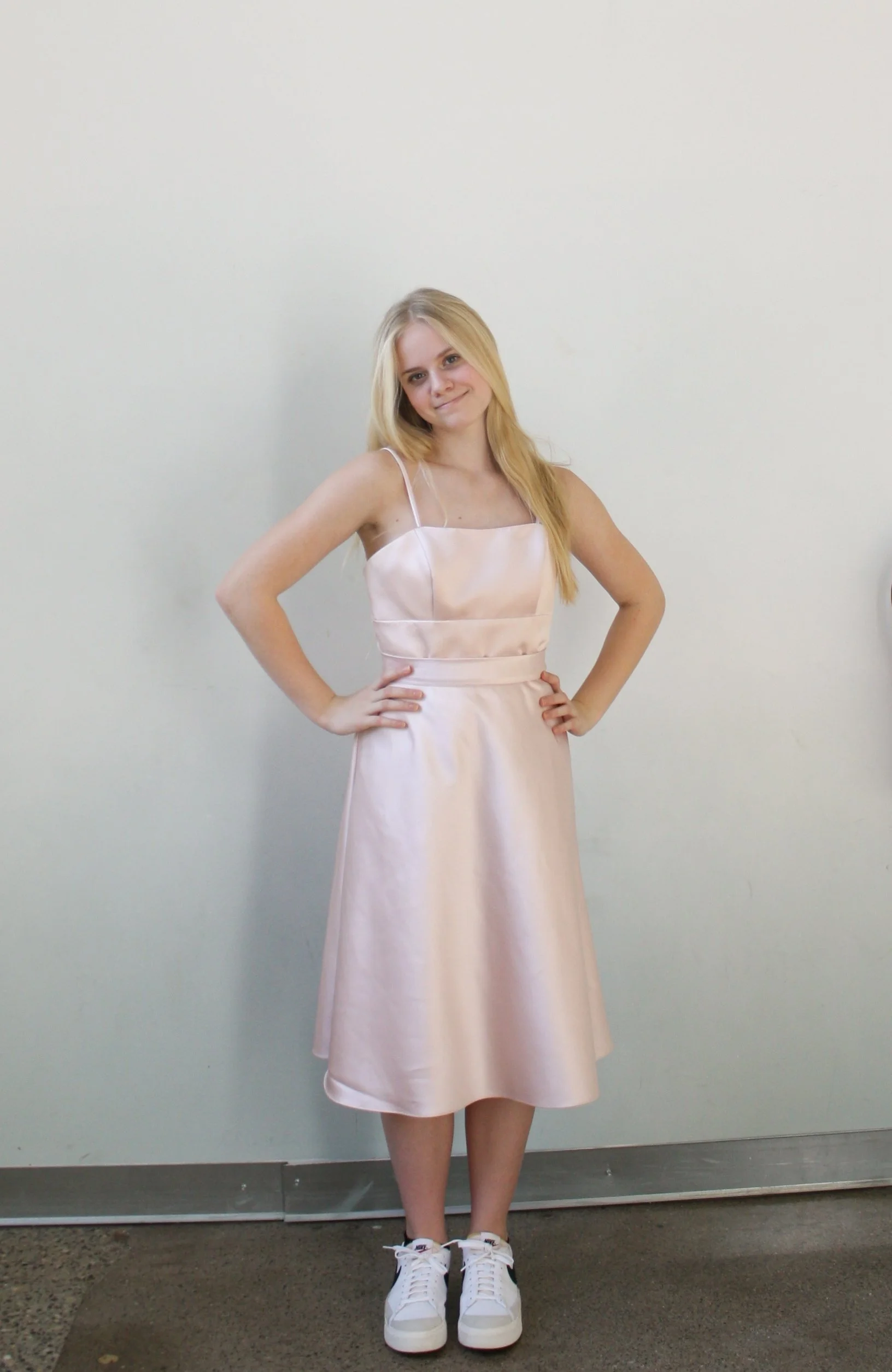 WTOO Light Pink Strapless Midi Dress