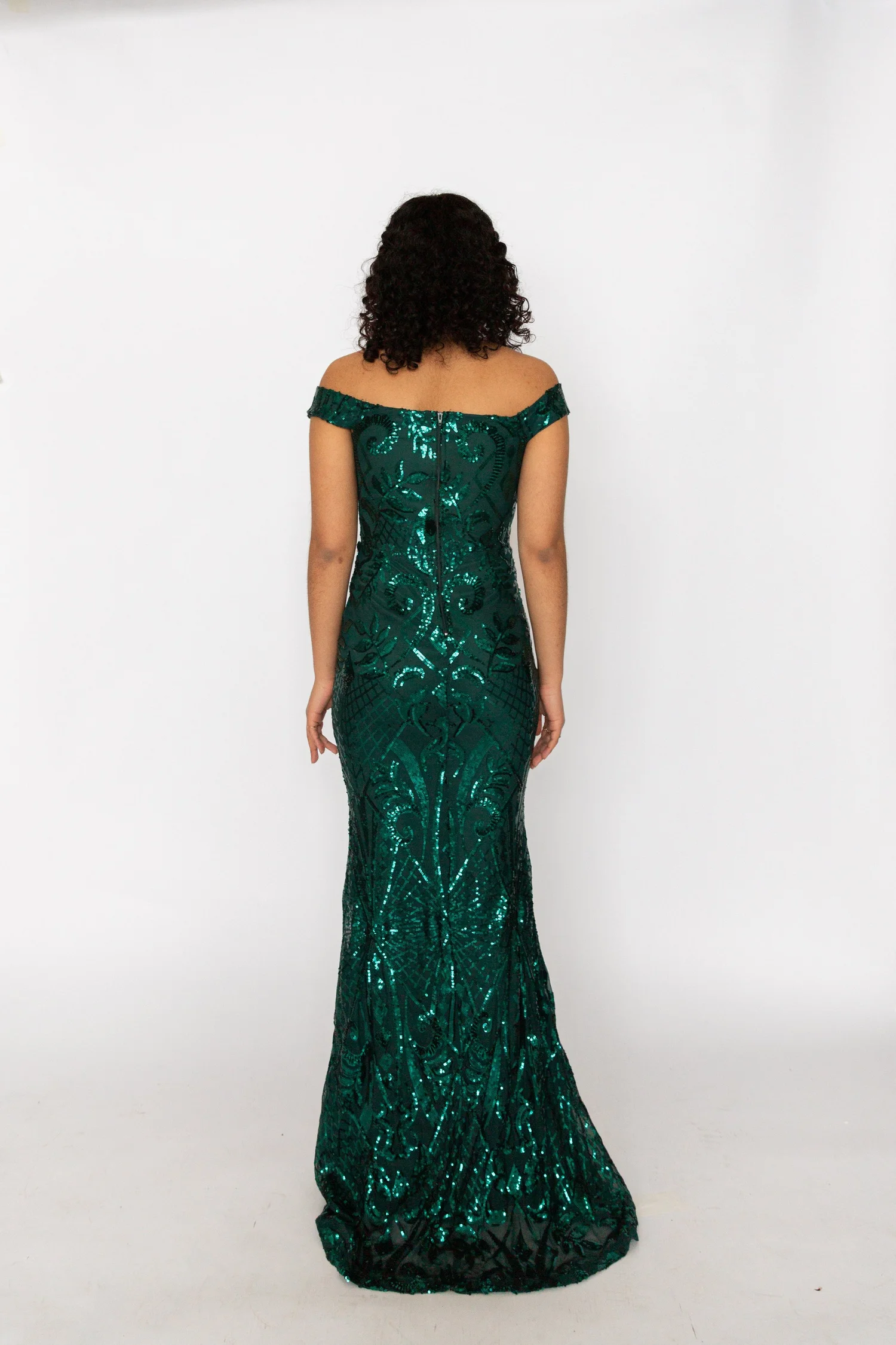 Windsor Emerald Green Sequin Dress | Pass Down the Gown  passdownthegown