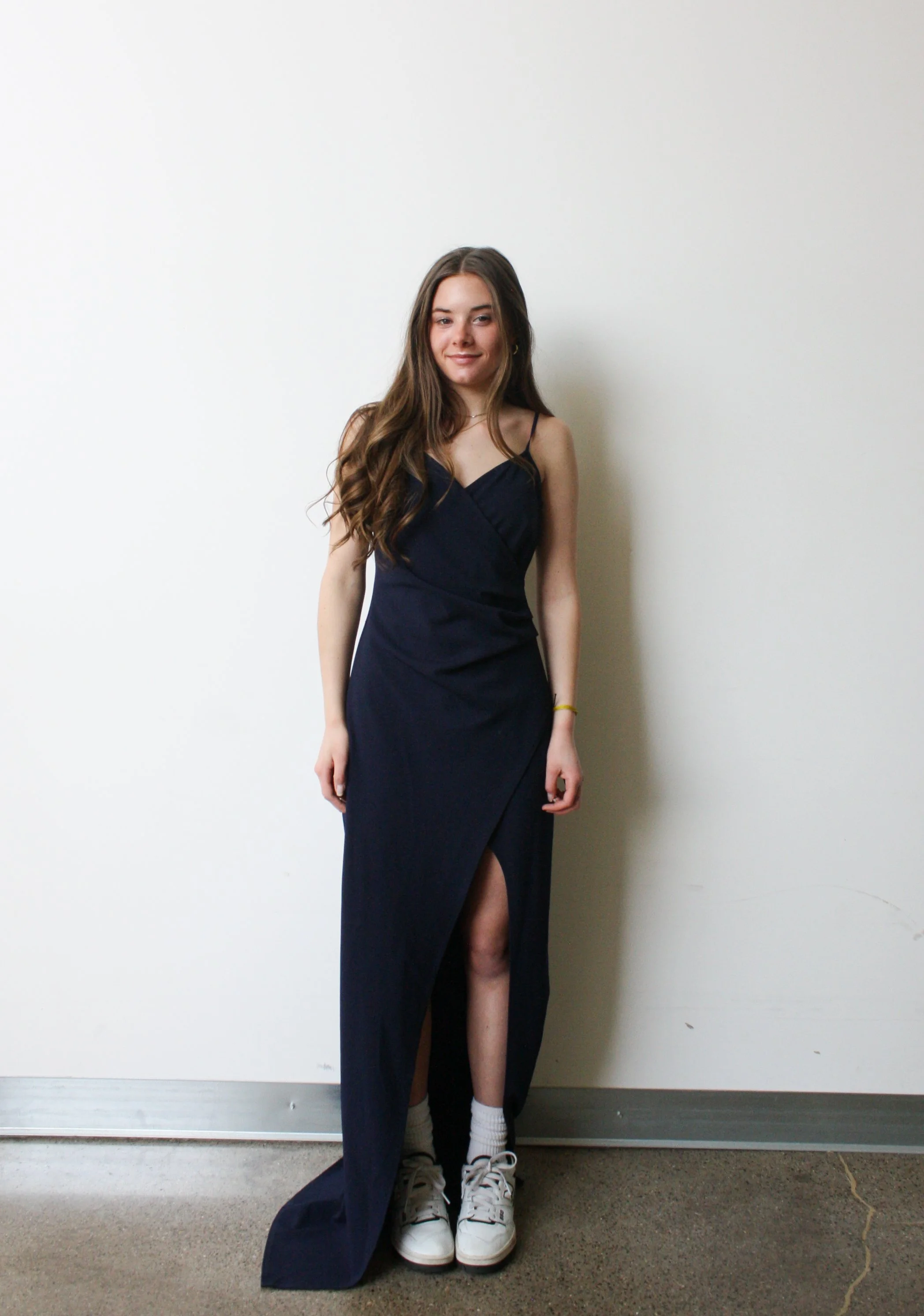 Windsor Navy V Neck Gown
