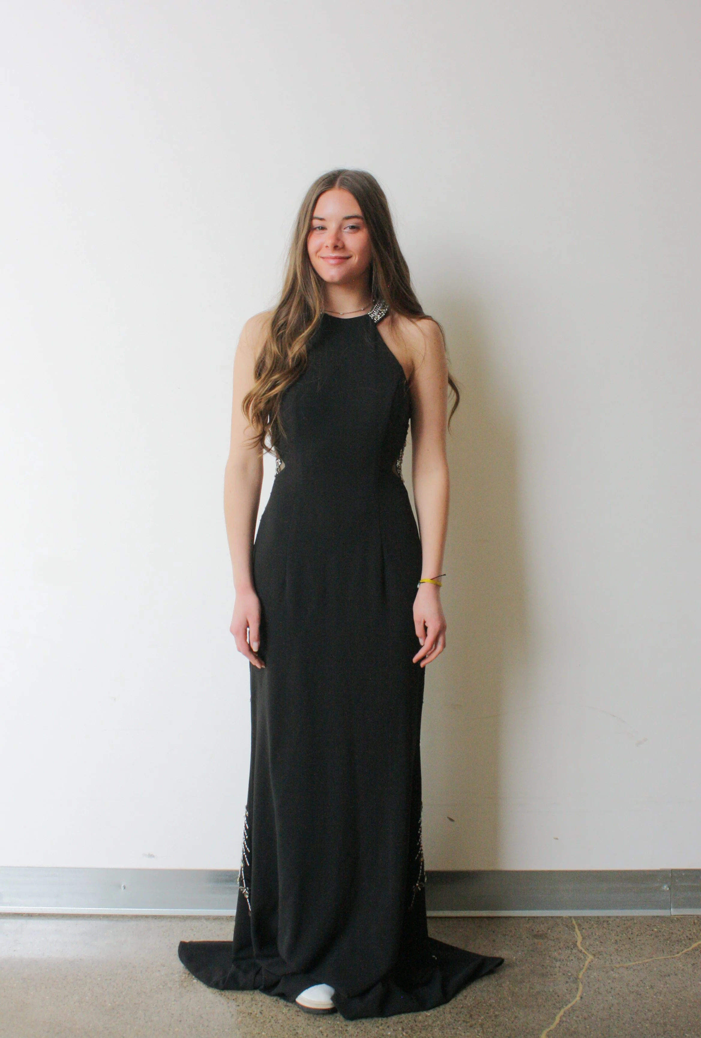 Black Intricate Back Gown