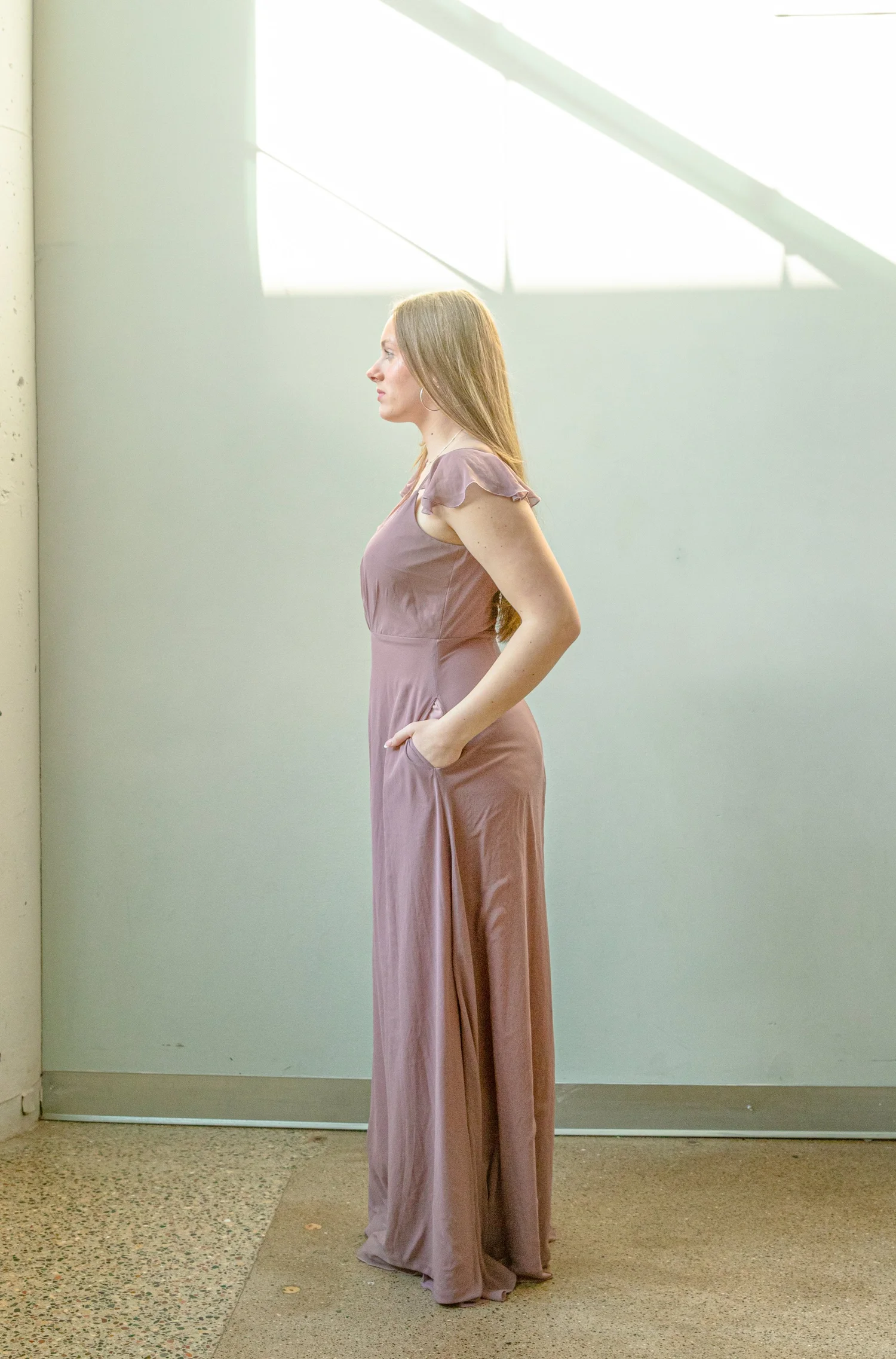 sachin and babi light blue dress Rust Orange Satin Dress - Lace-Up Maxi Dress - Pleated Maxi Dress main image 0