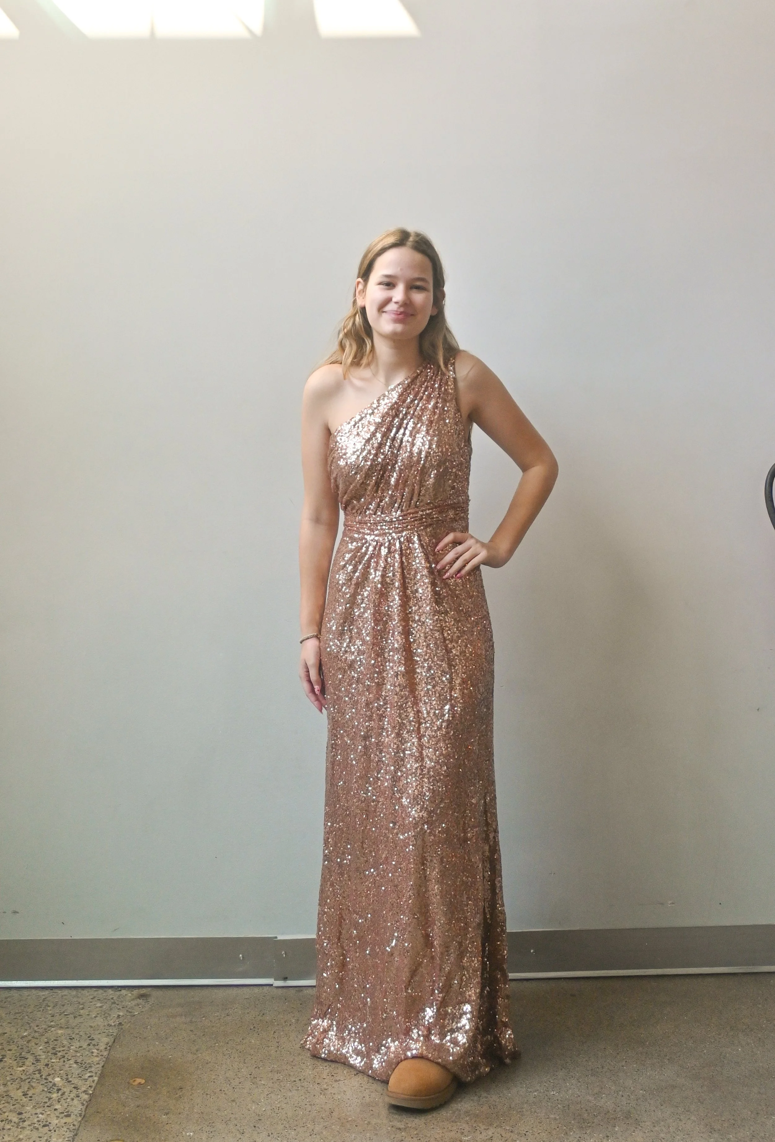 Reverly Gold Sequin Dress