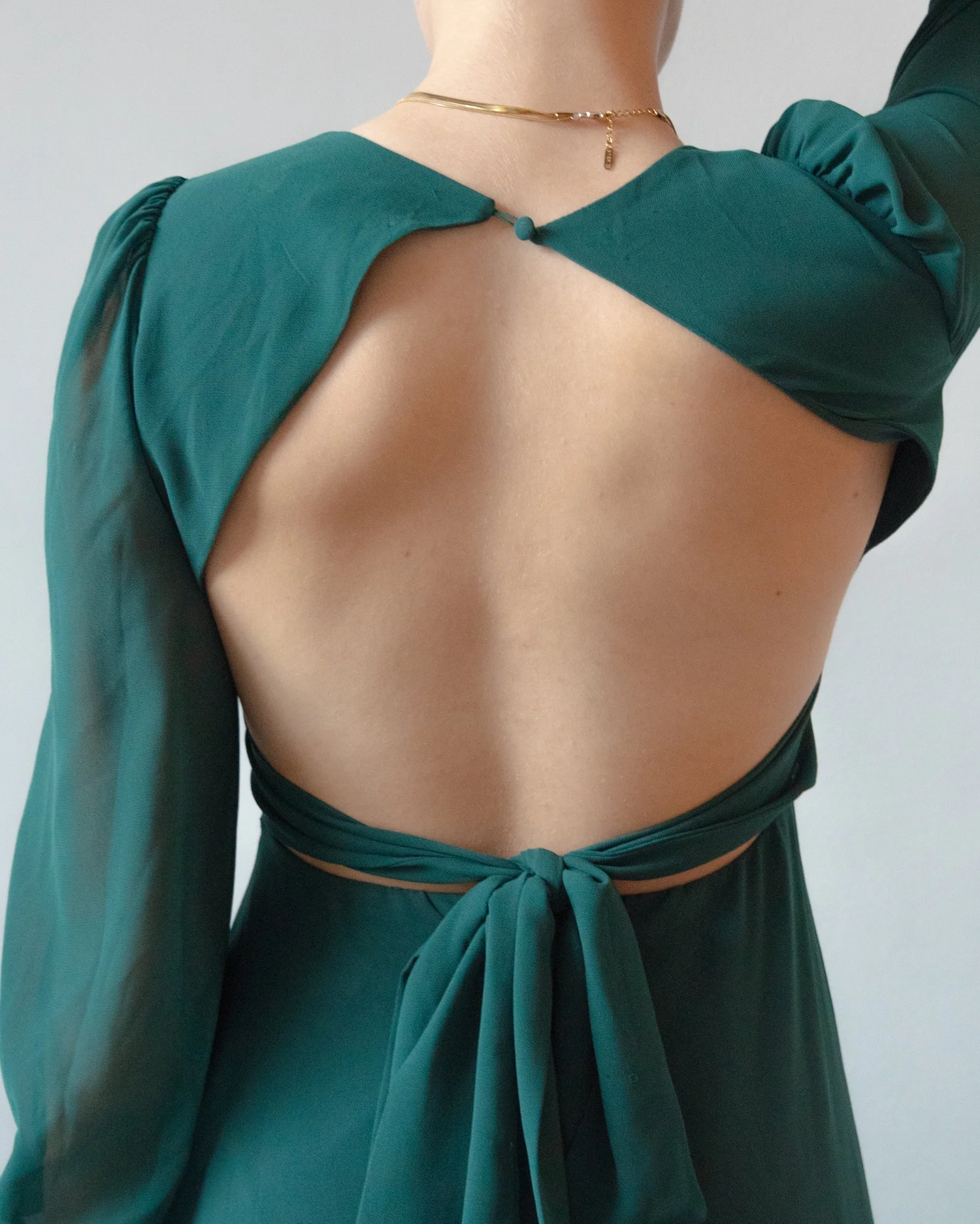 Lulus Emerald Green Long Sleeve V Neck Dress | Pass Down The Gown   passdownthegown