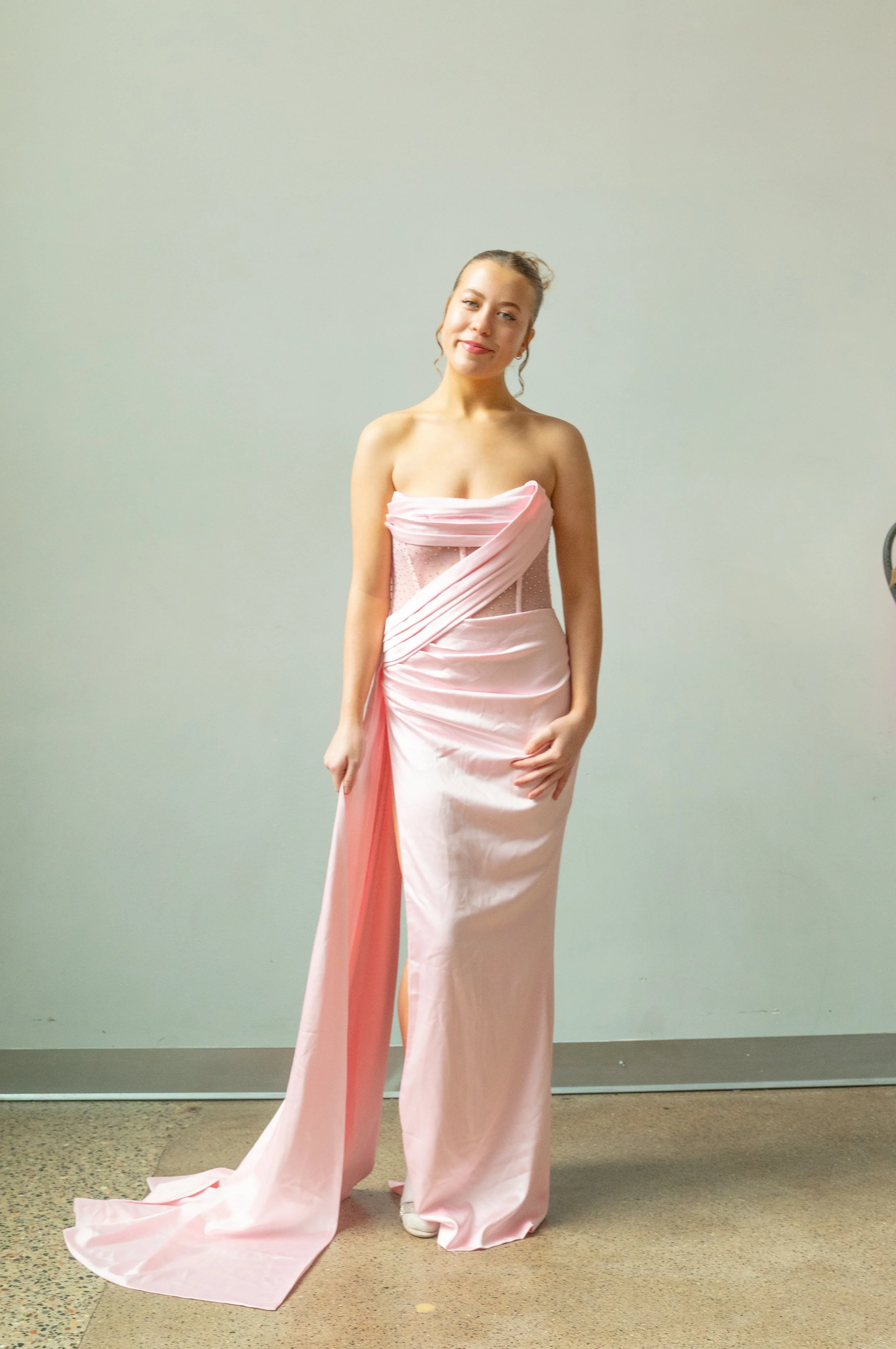 Miss Circle Light Pink Corset Gown