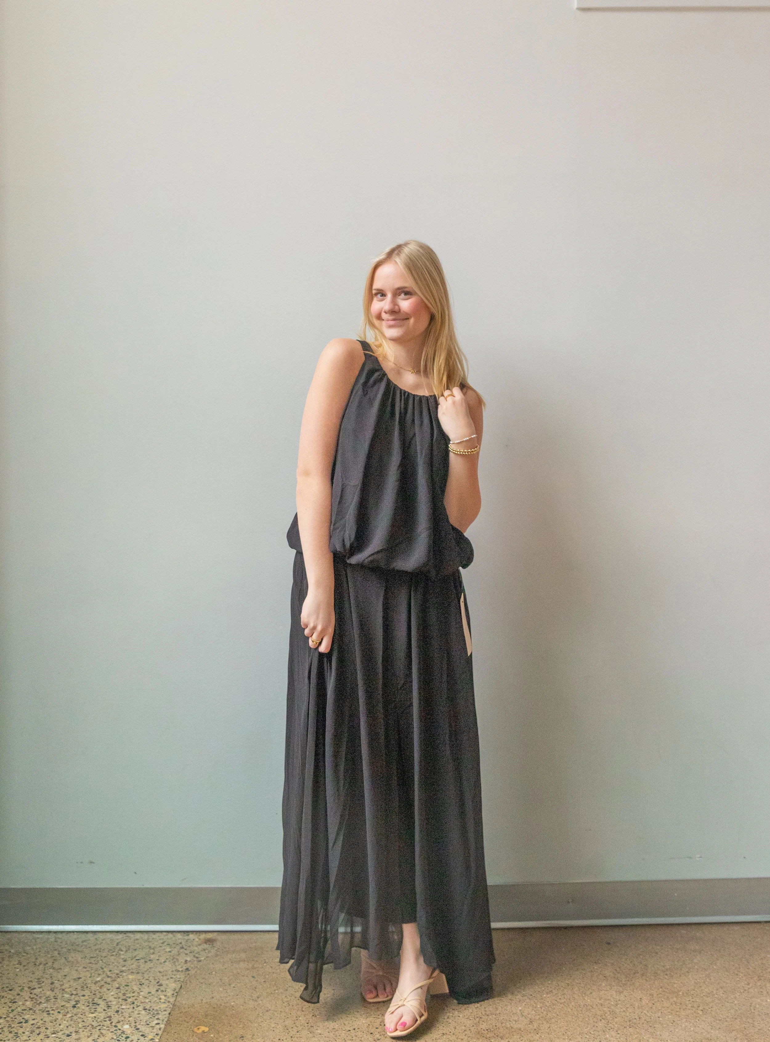 Adrianna Papell Black high neck pantsuit