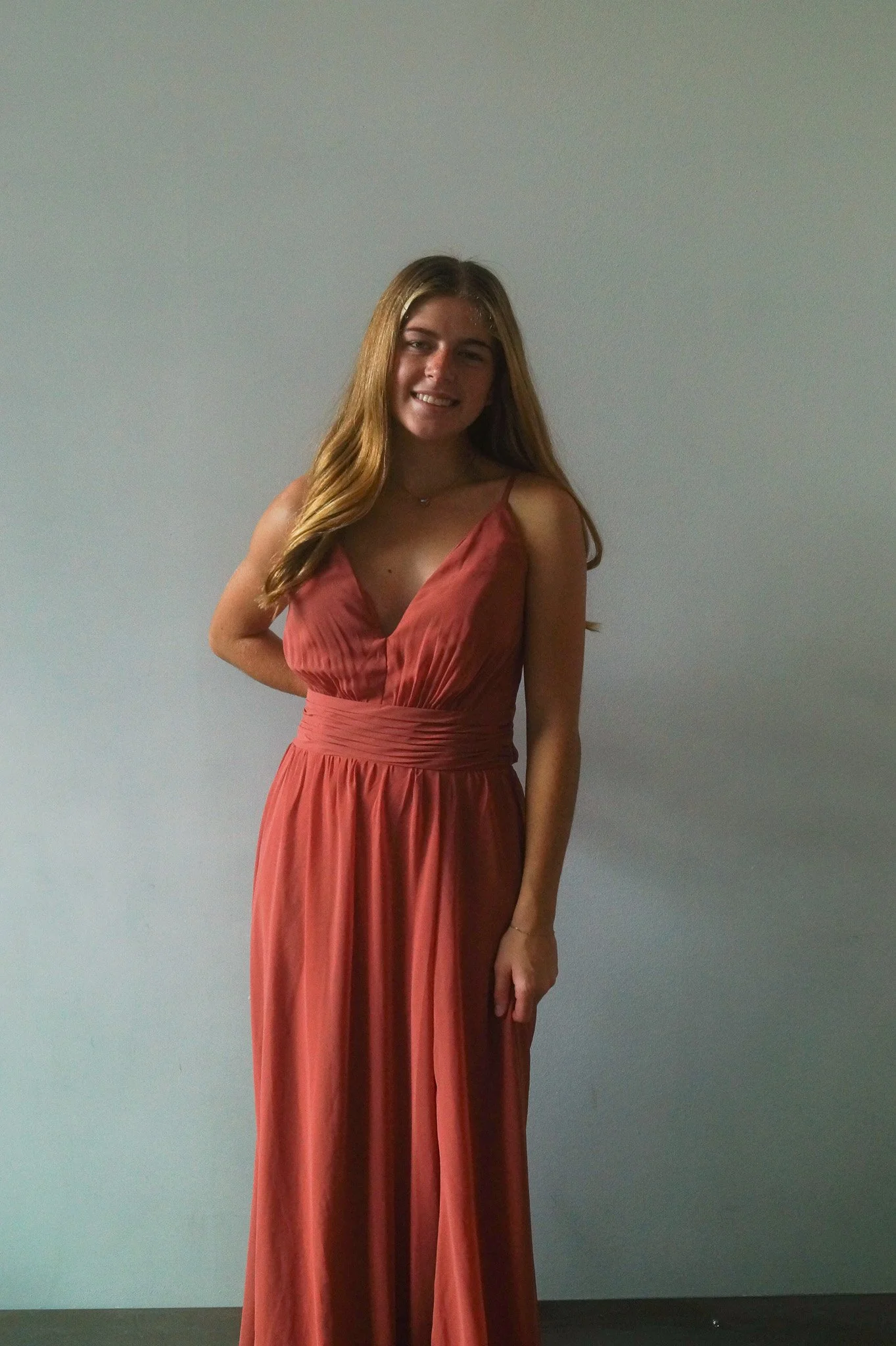 Kennedy Blue Coral V Neck Dress