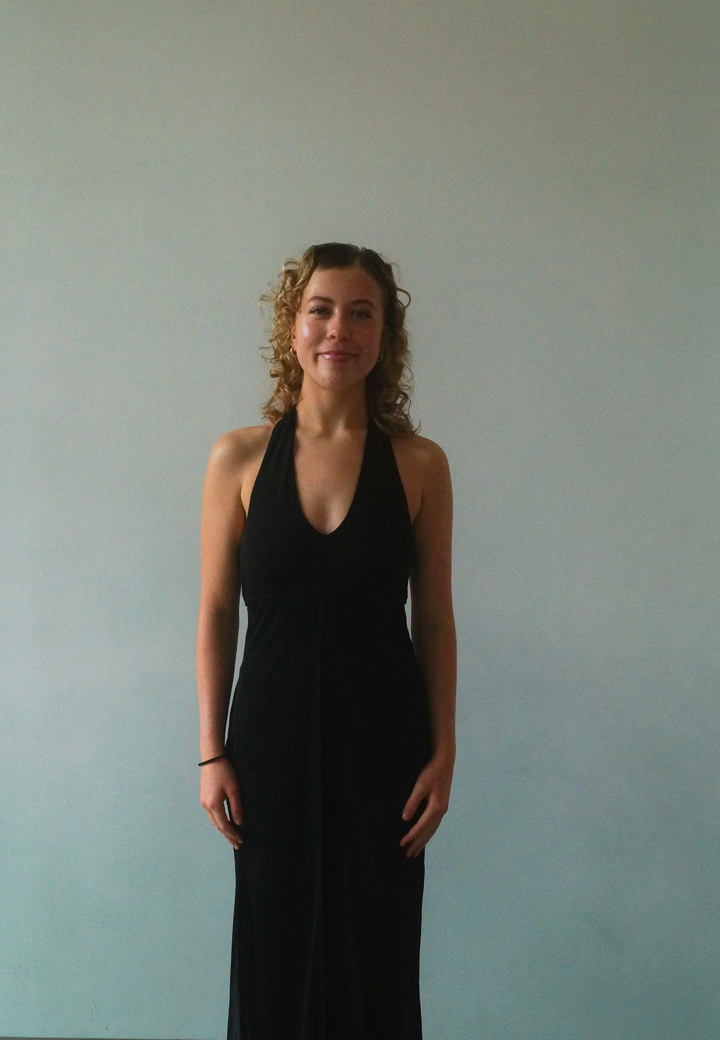 Next Up Black Halter Pantsuit