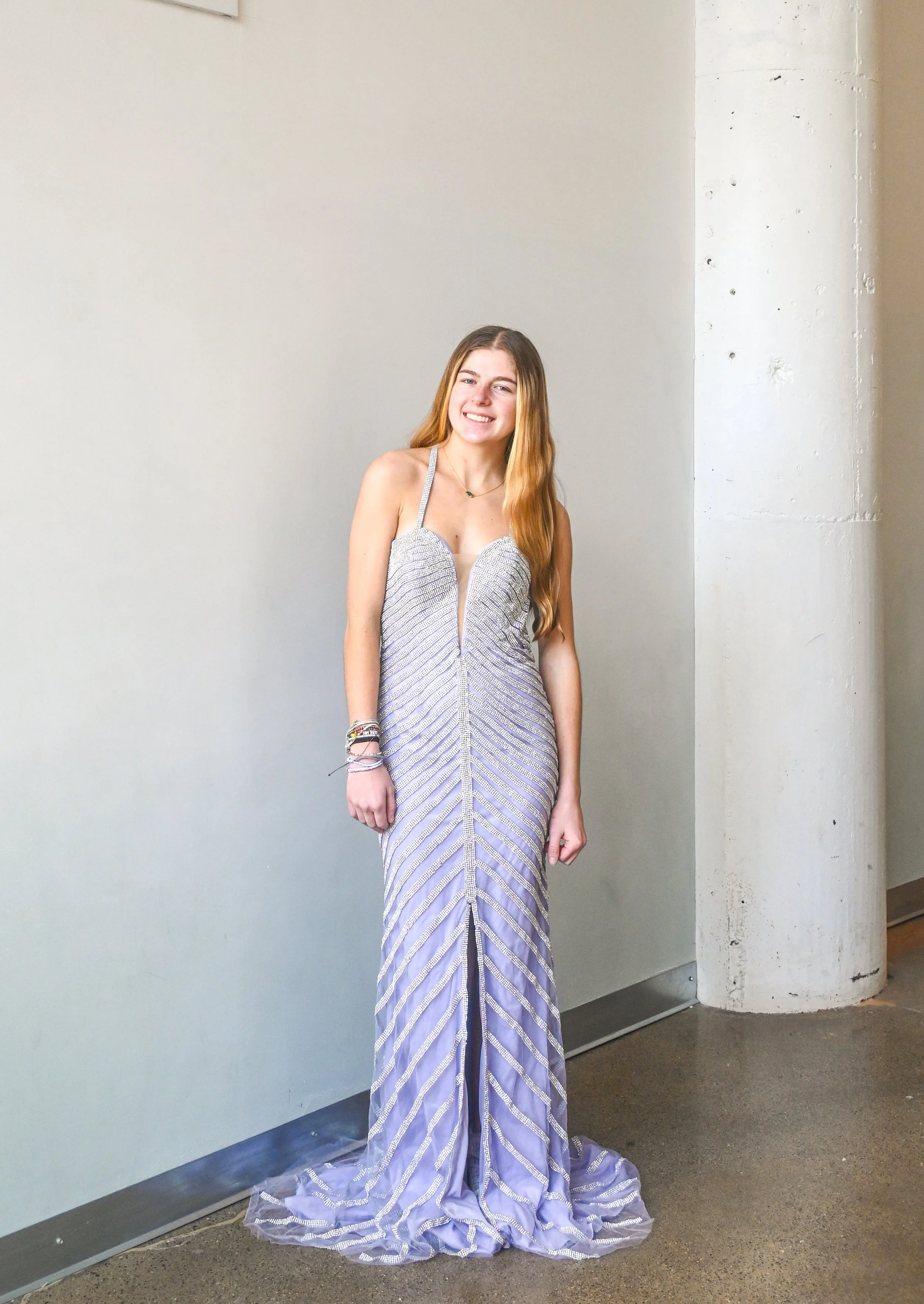 Colors Dress Lavender Glitter Gown