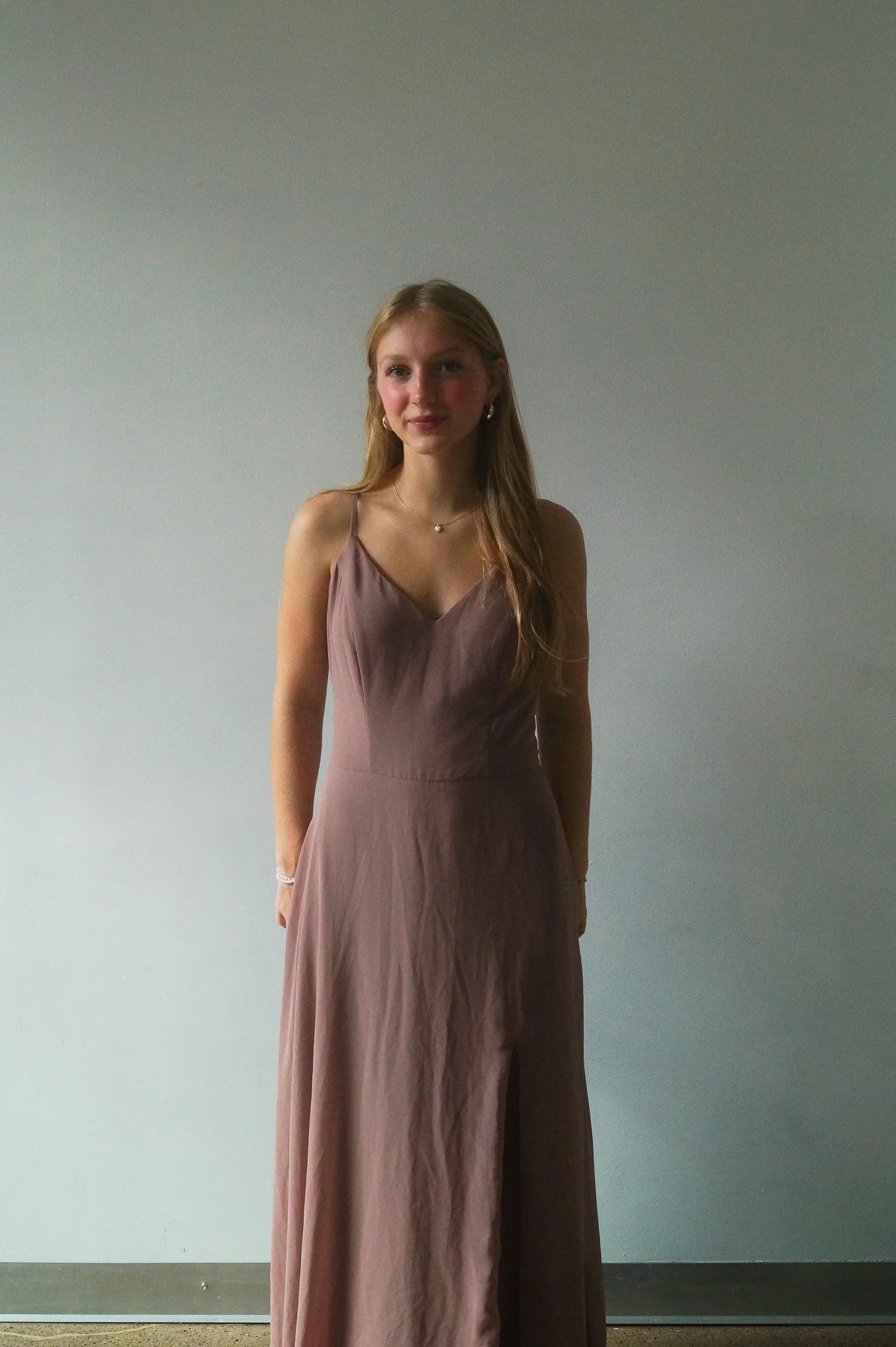 Kennedy Blue Taupe Flowy Tie Back Dress