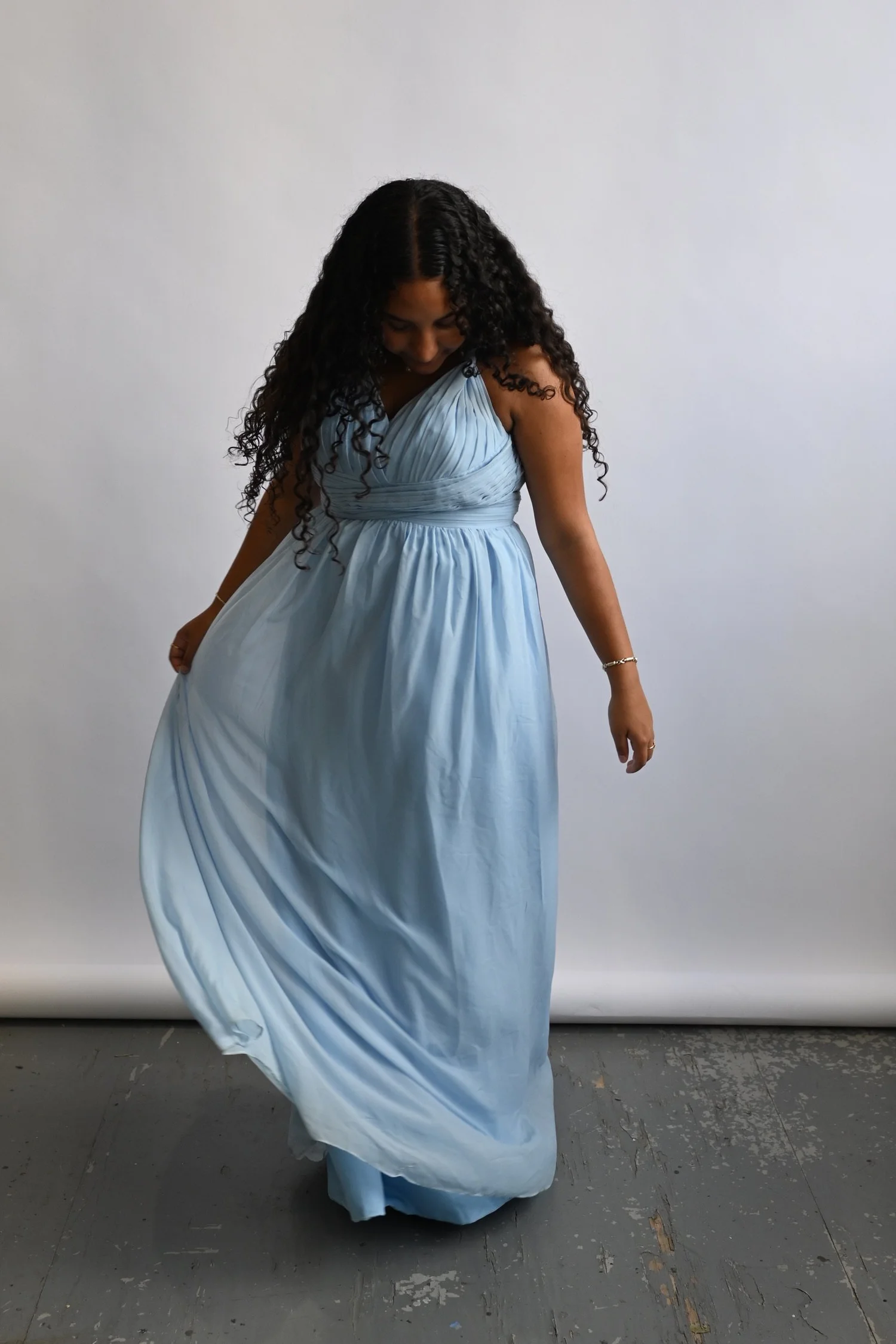 Sky Blue Roped Strap Maxi Dress | Pass Down The Gown  passdownthegown