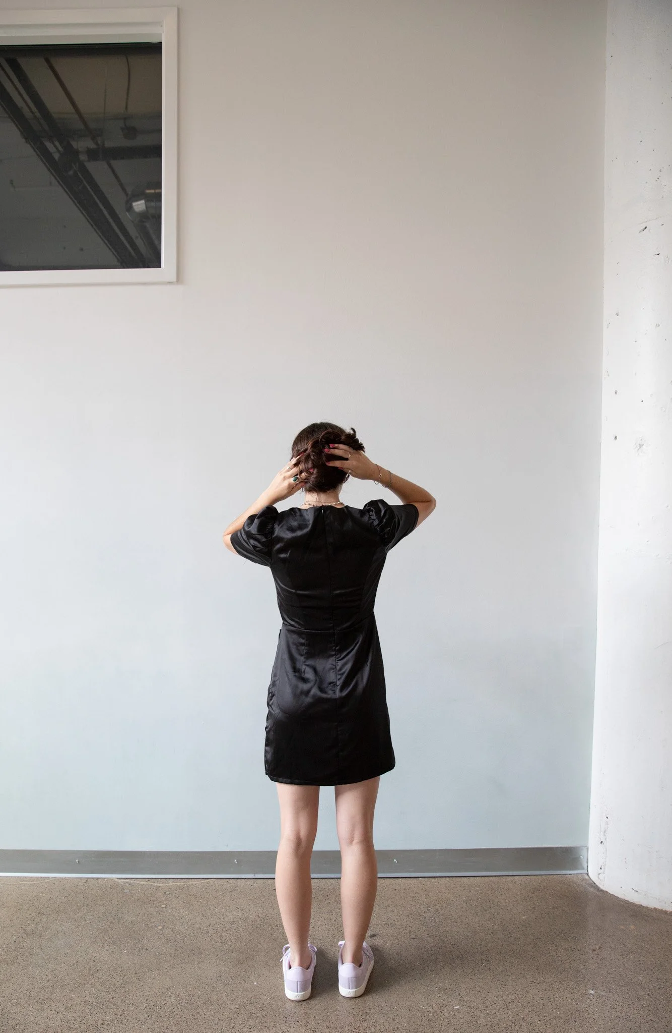 Lulus Black V-Neck Short Sleeve Mini Dress | Pass Down The Gown   passdownthegown