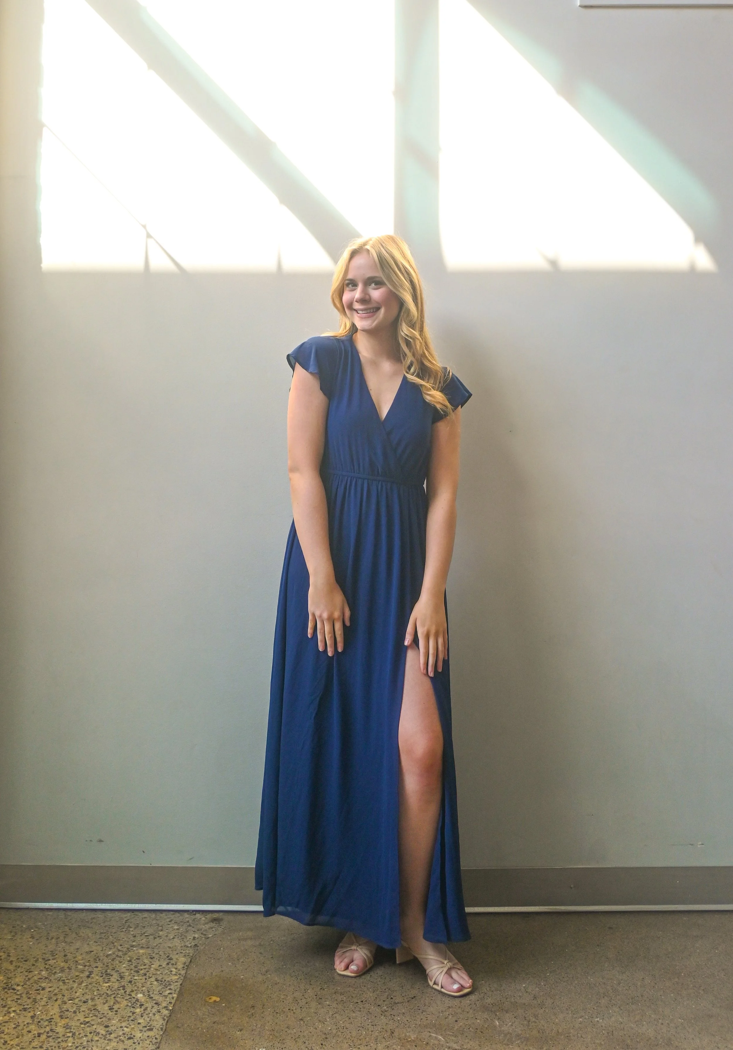 Lulu's Navy Blue Lost in the Moment Maxi Dress