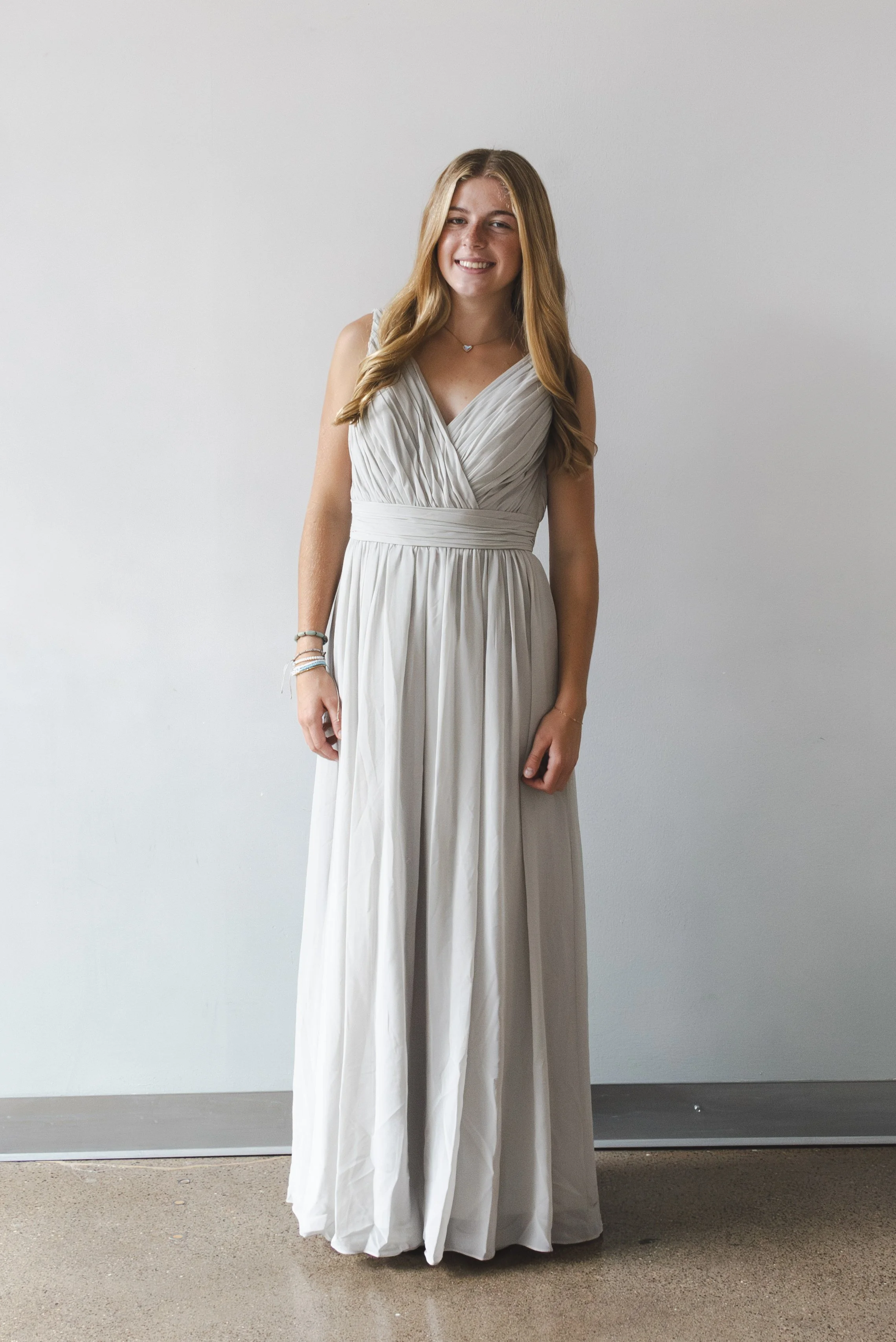 WToo Grey Sage Green V Neck Gown