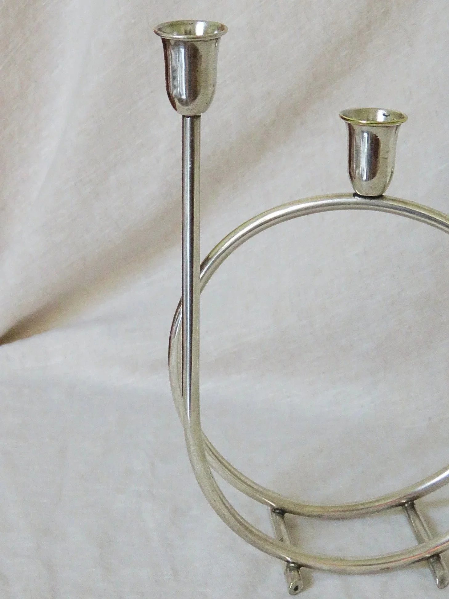 Art Deco Silver Plated Candleholder