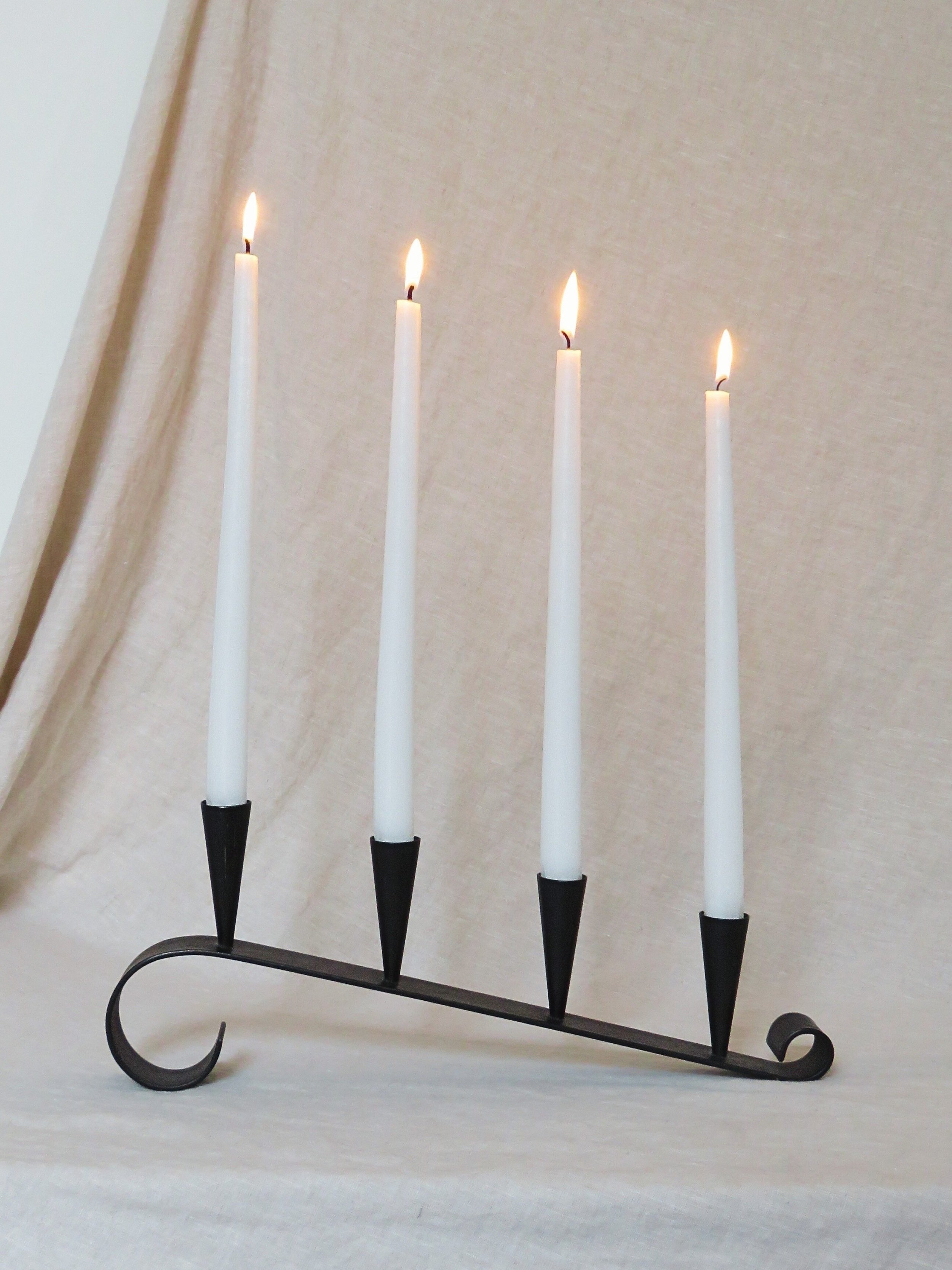 Vintage Iron Swirl Candelabra