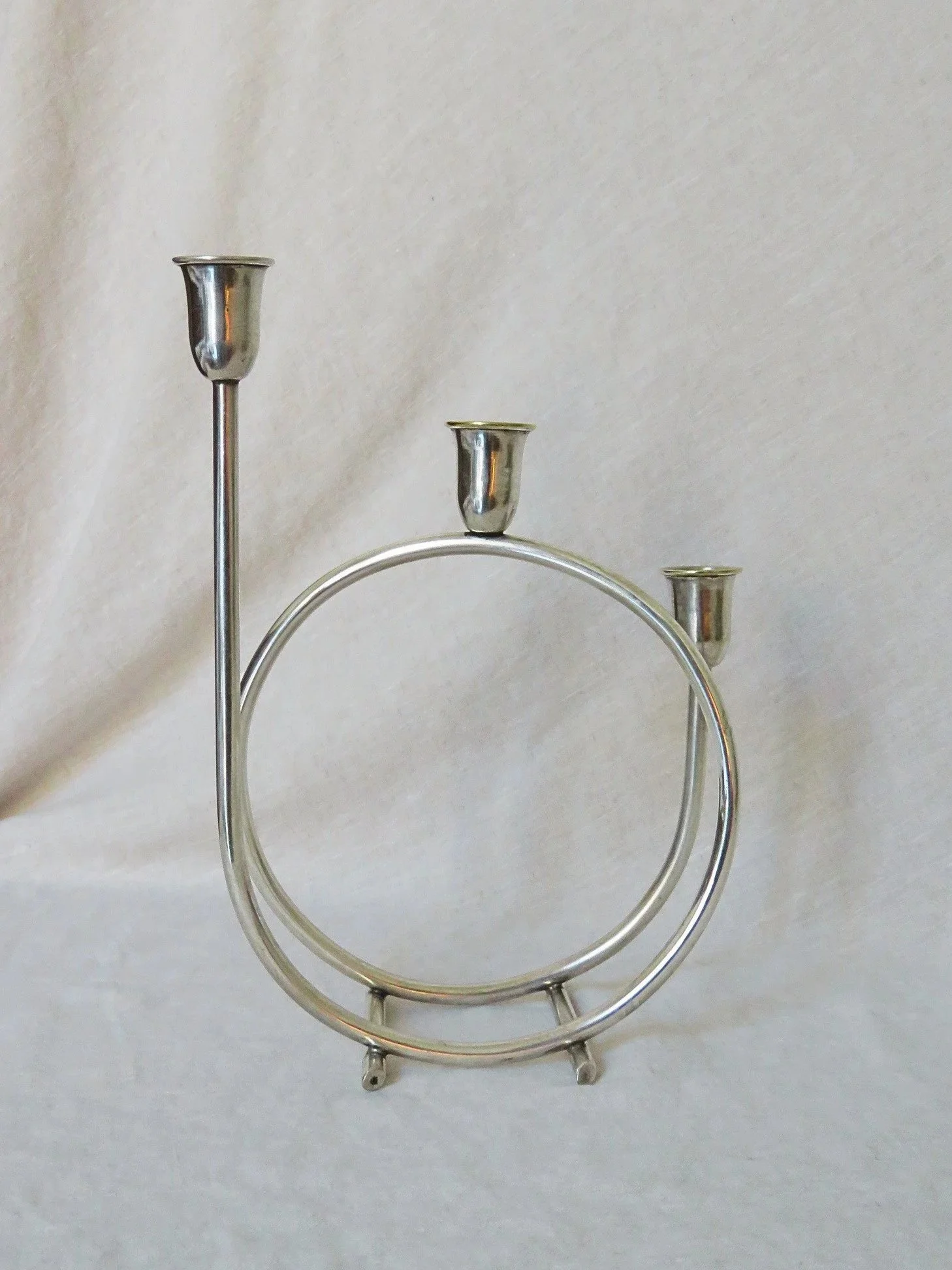 Art Deco Silver Plated Candleholder