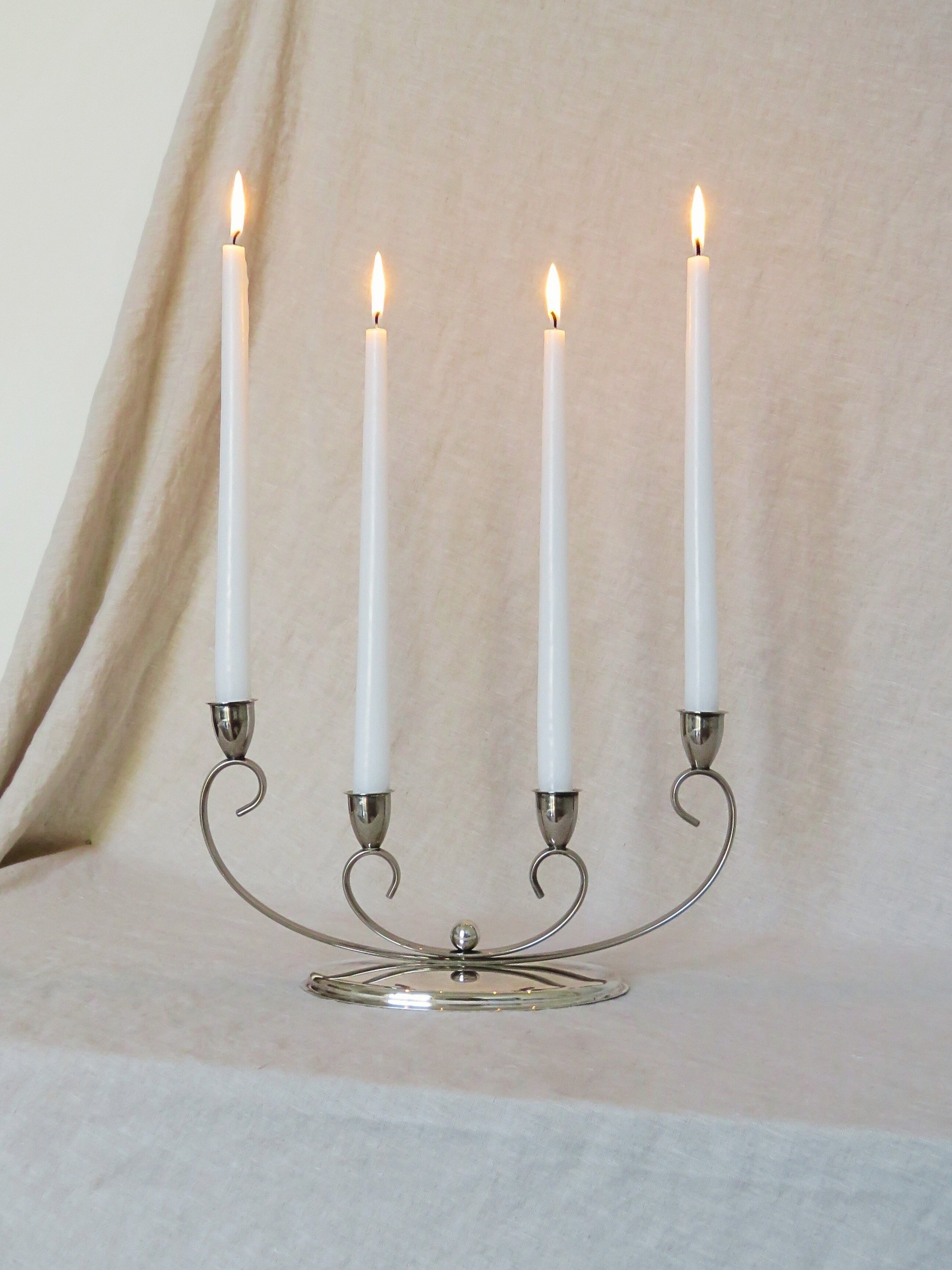 Vintage German Silver-Plated Candelabra