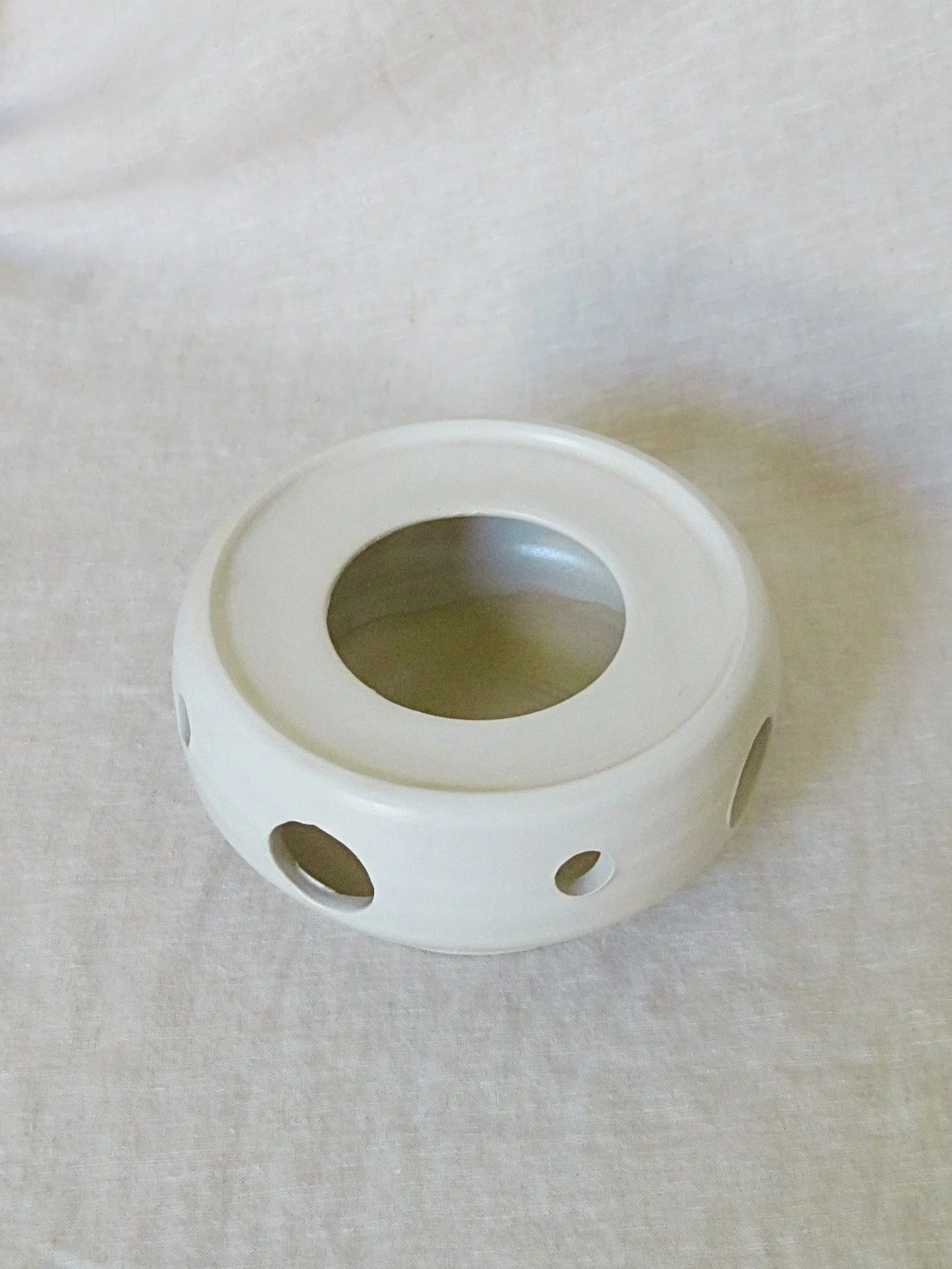 Vintage Danish White glaze ceramic Ikebana vase