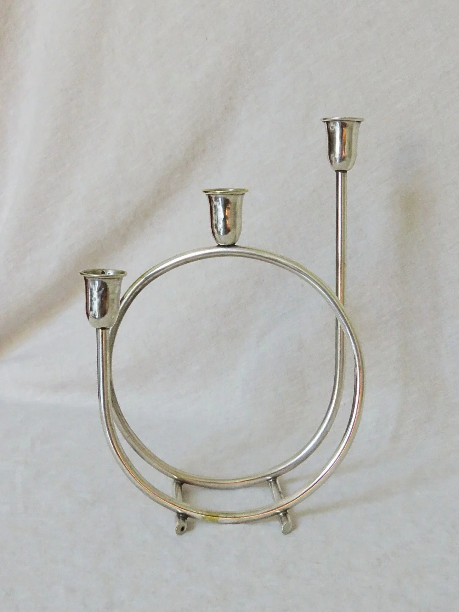 Art Deco Silver Plated Candleholder