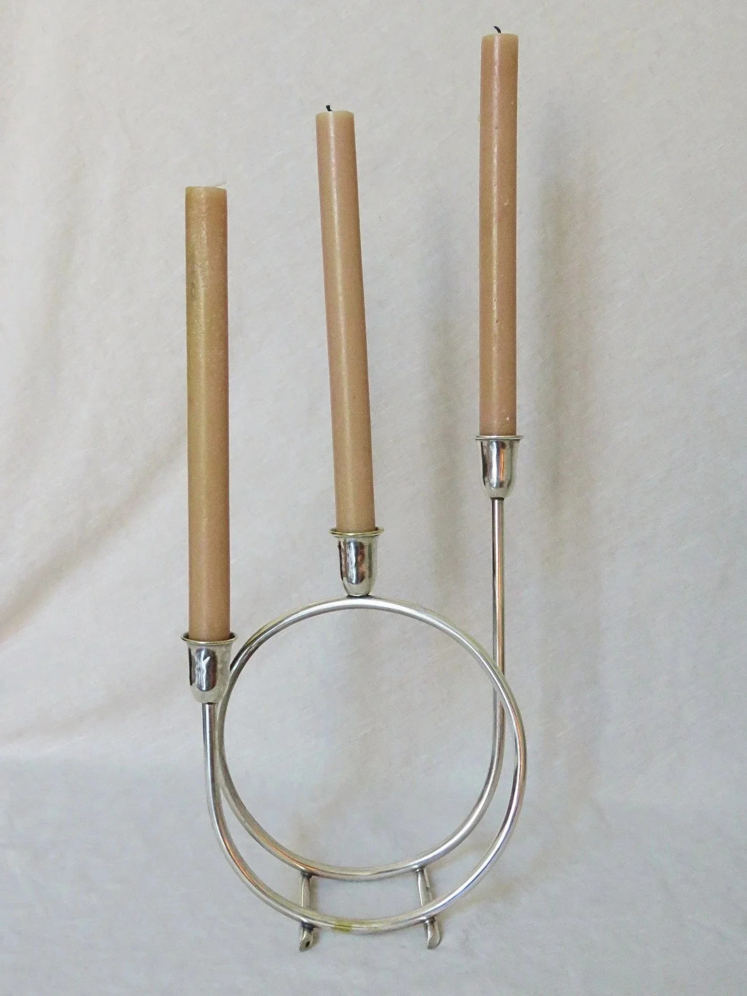 Art Deco Silver Plated Candleholder