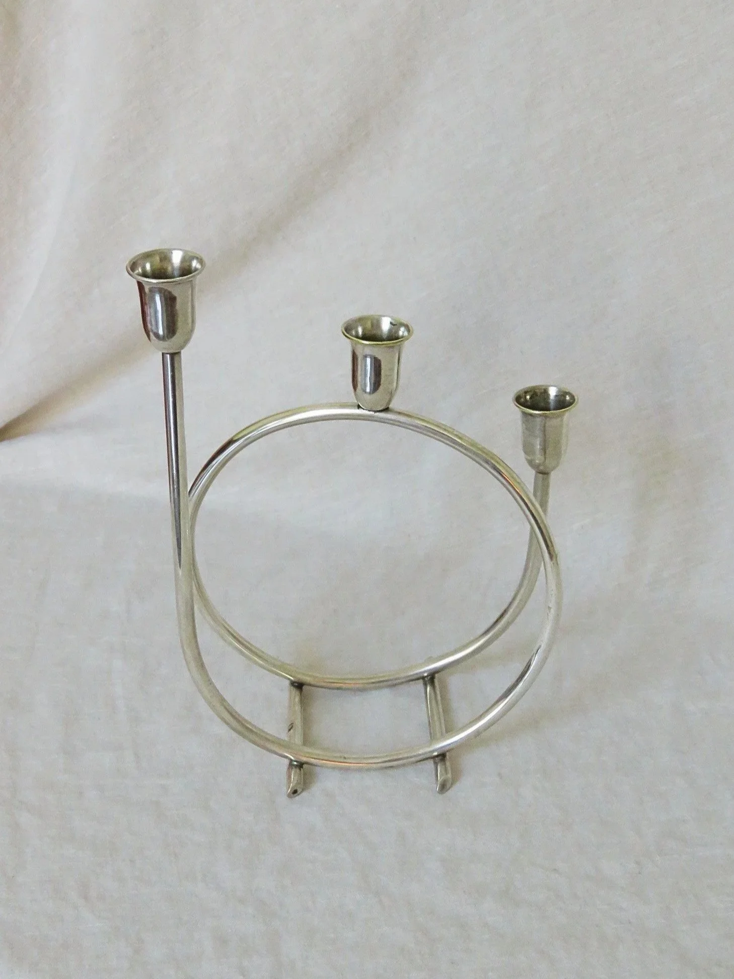 Art Deco Silver Plated Candleholder
