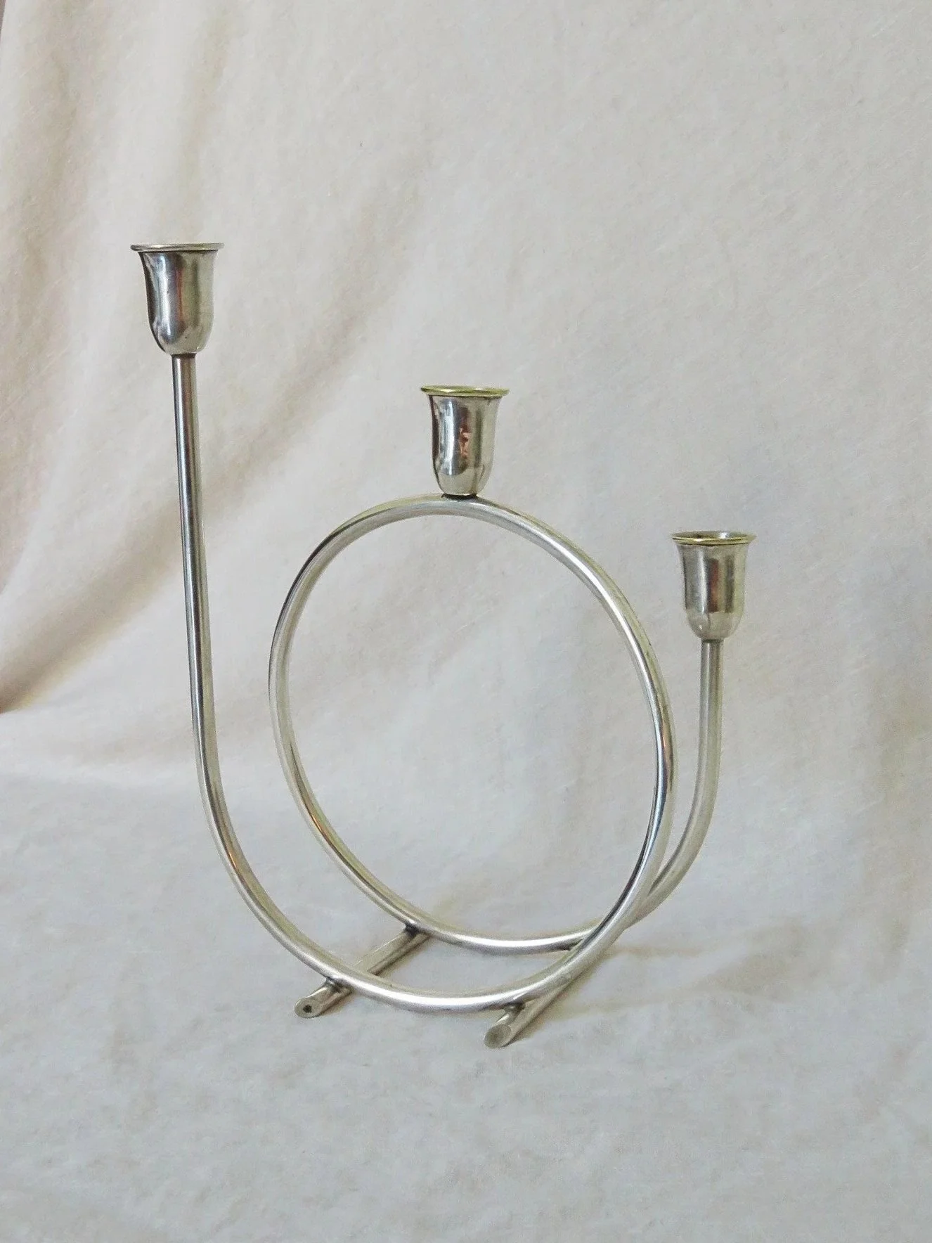 Art Deco Silver Plated Candleholder