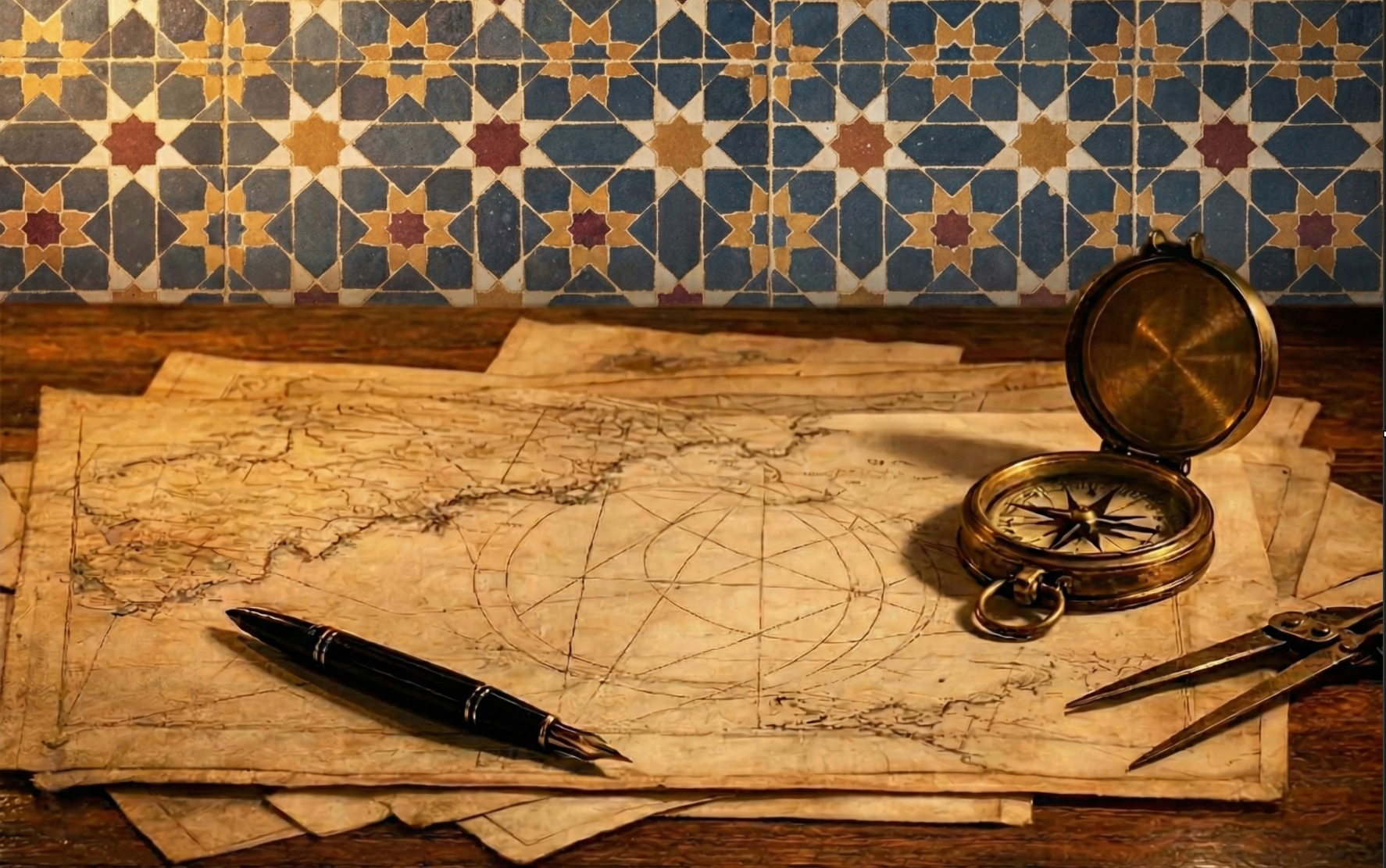 Nafsychology map-room desk conveying that all “maps are partial”