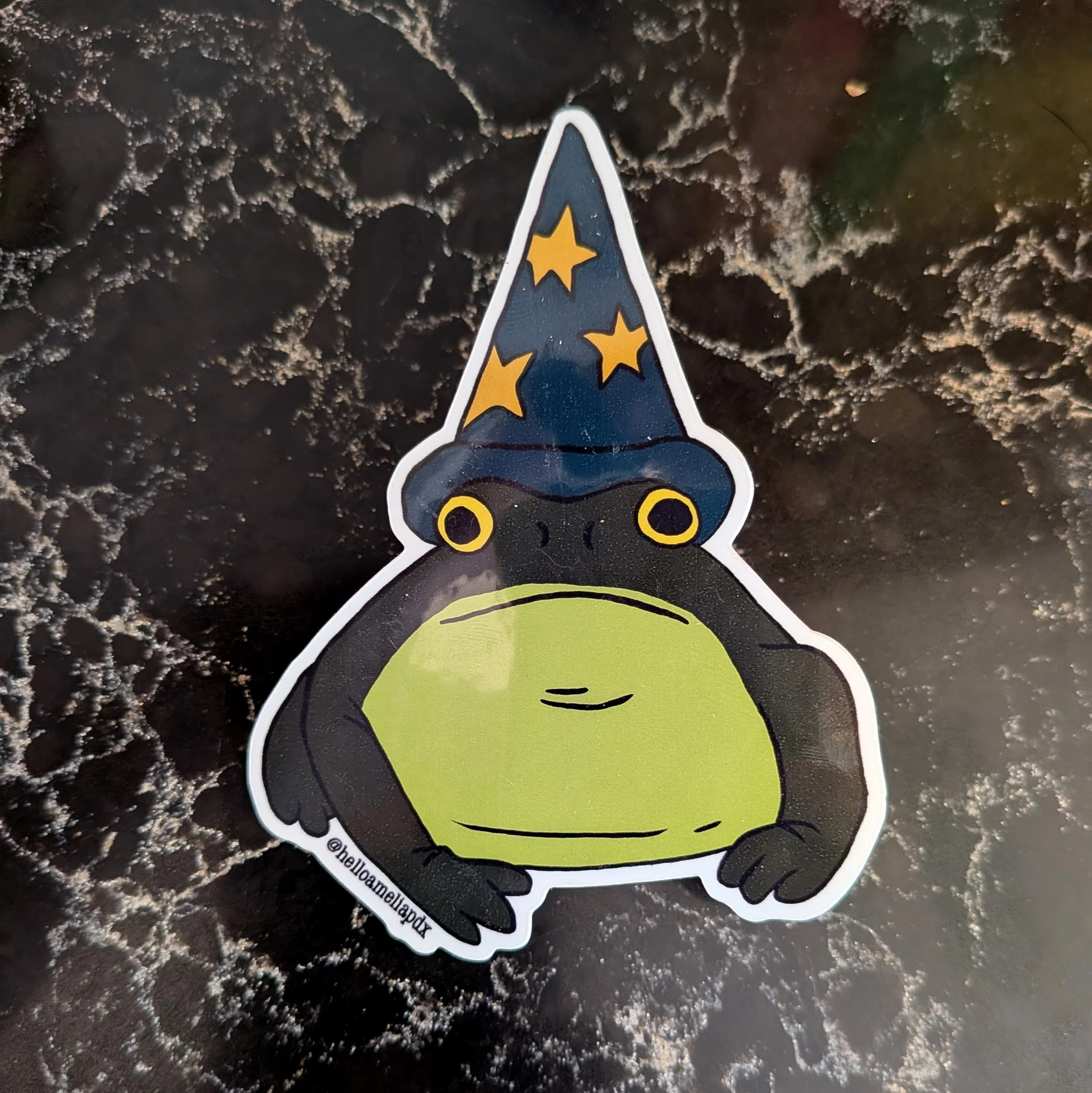 Frog Wizard Sticker