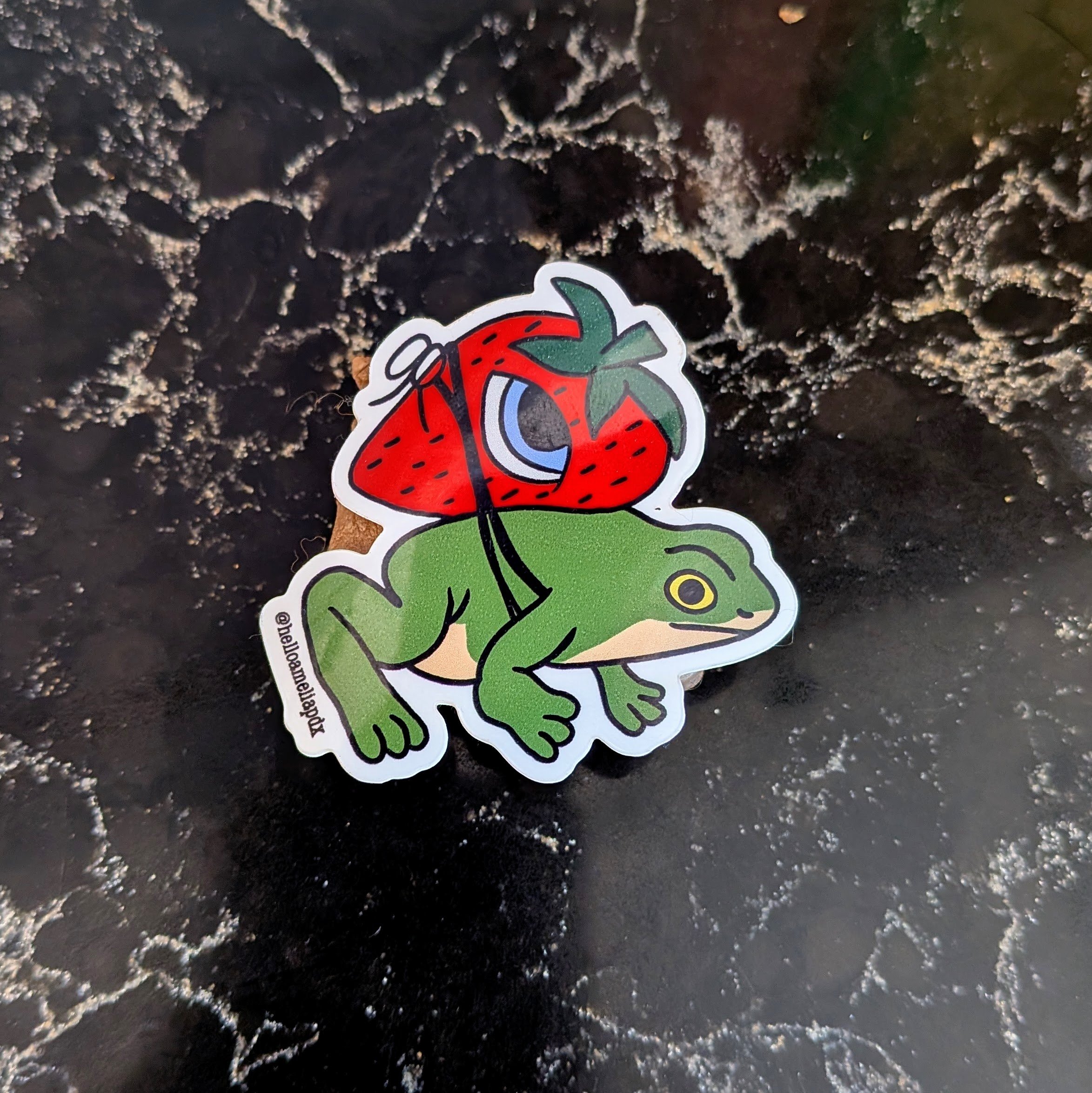 Strawberry Frog Sticker