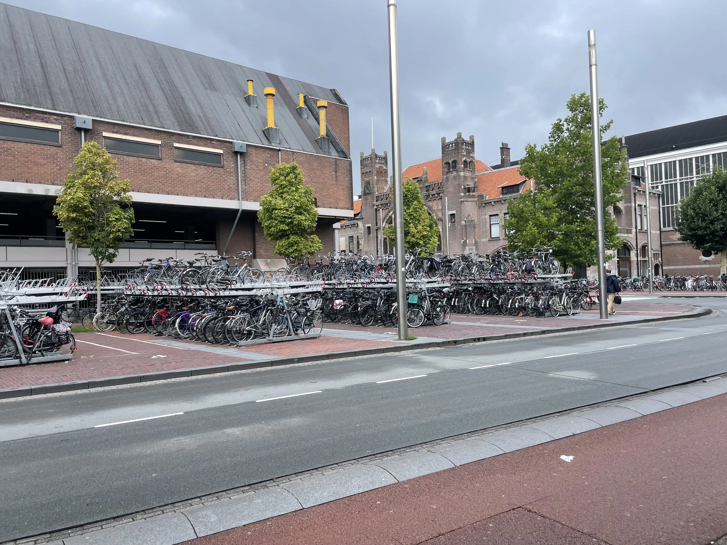 Bikes by the train station