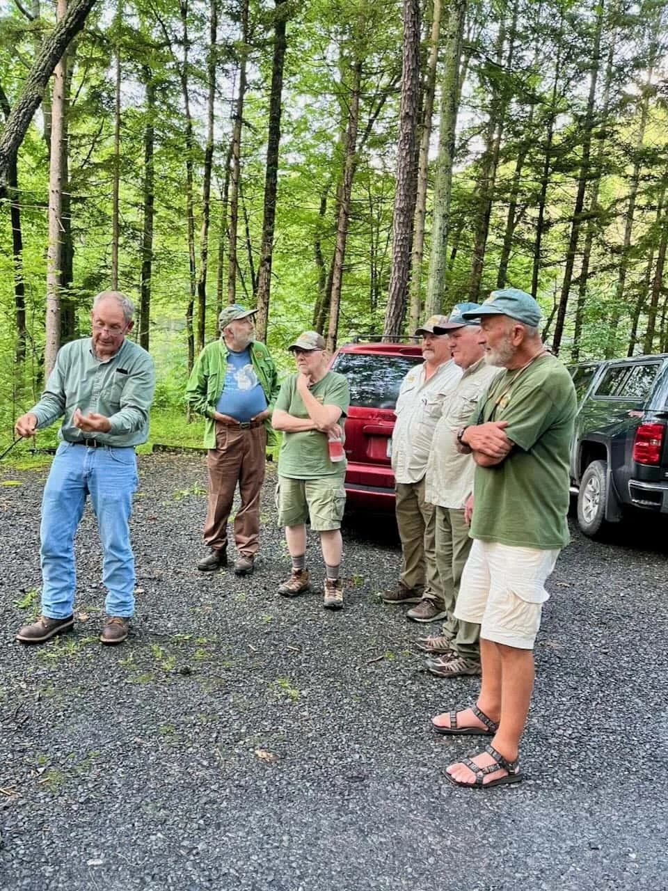 Penns Creek Chapter member, Jay Dumkelberger demonstrating euro nymphing techniques
