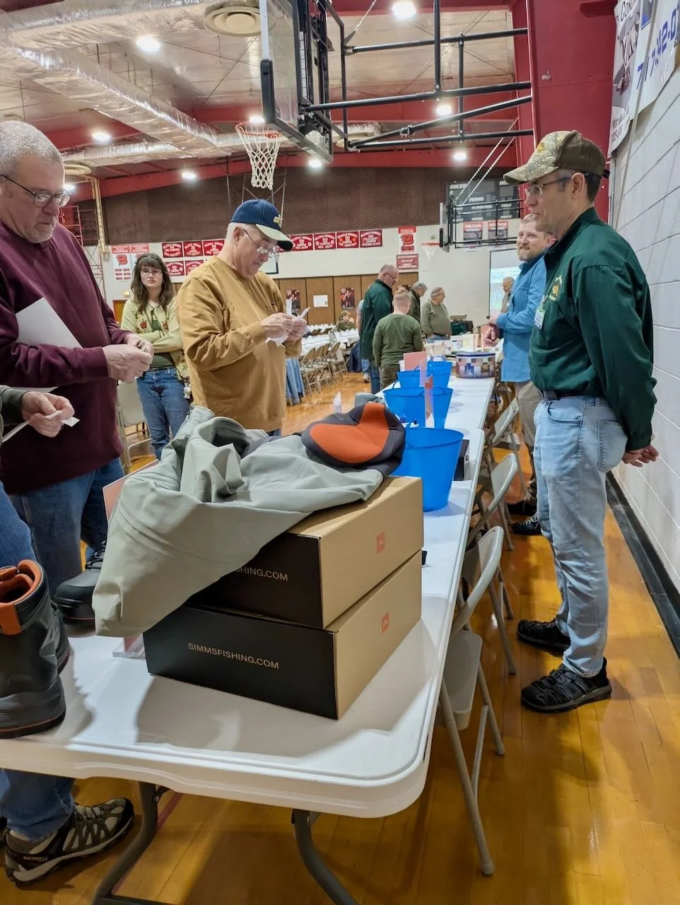 Items, donated by local businesses and individuals, that were raffled off at the banquet