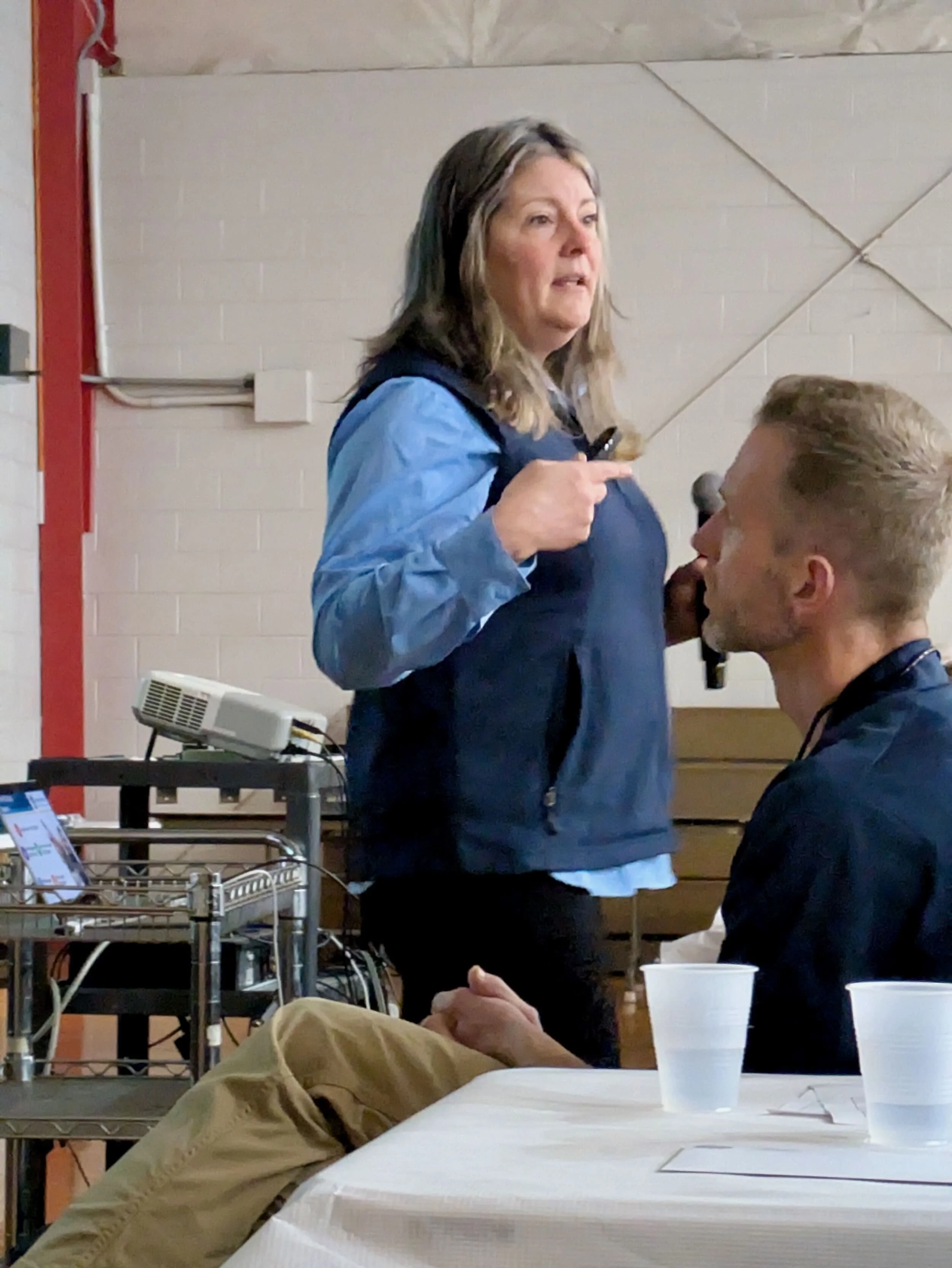Amidea Daniel speaking about the Trout in the Classroom program during this year's banquet