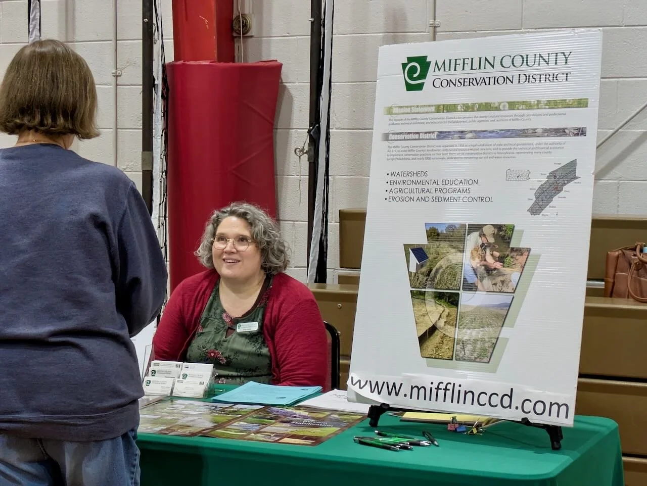 Mifflin County Conservation District providing information about the work of the Conservation District in Mifflin County