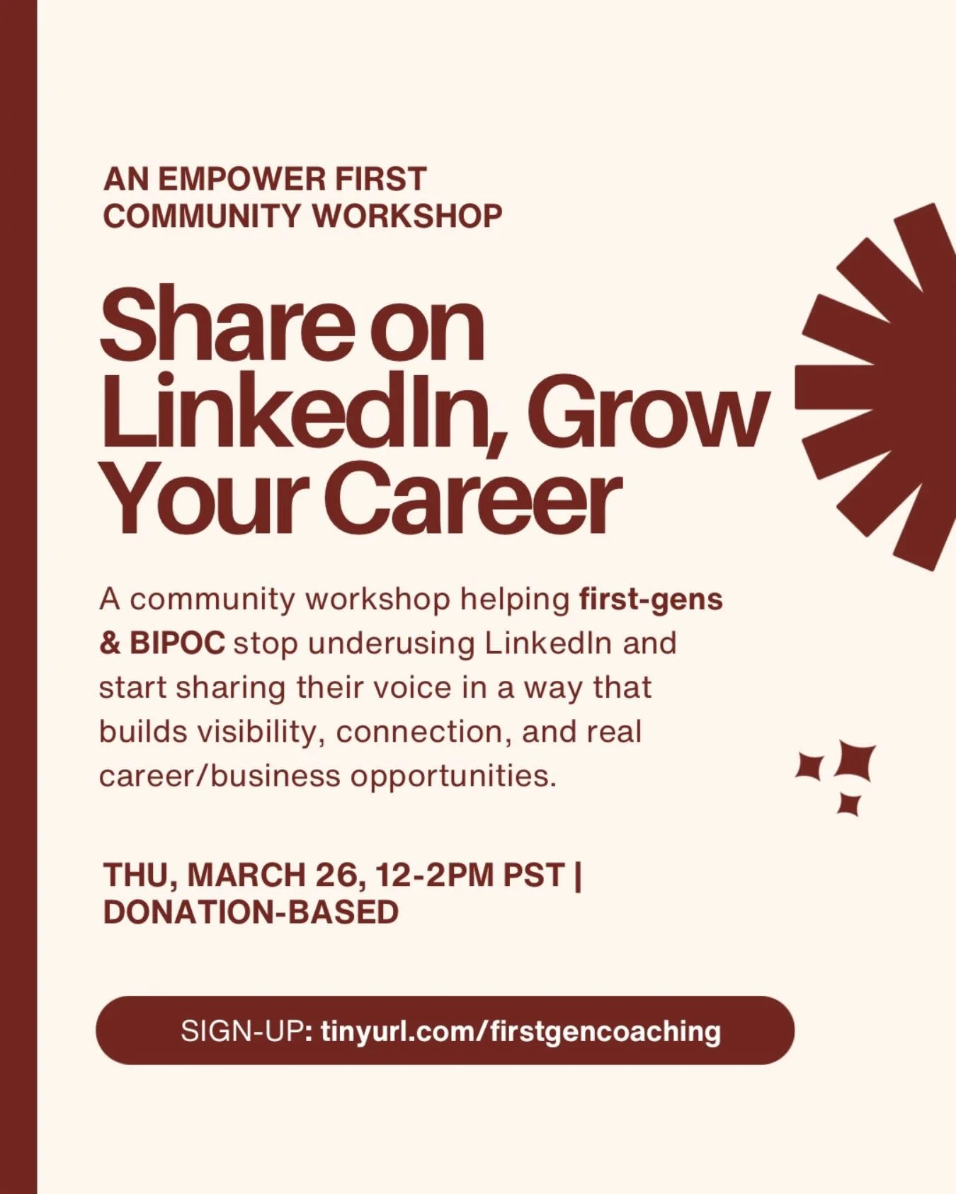 LinkedIn could be changing everything for first-gen and BIPOC professionals. And for most of us, it&rsquo;s barely doing anything.

Not because we don&rsquo;t have anything to say. We have plenty to say.

But somewhere along the way, we got the messa