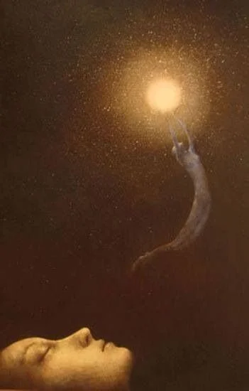 Woman praying staring upwards