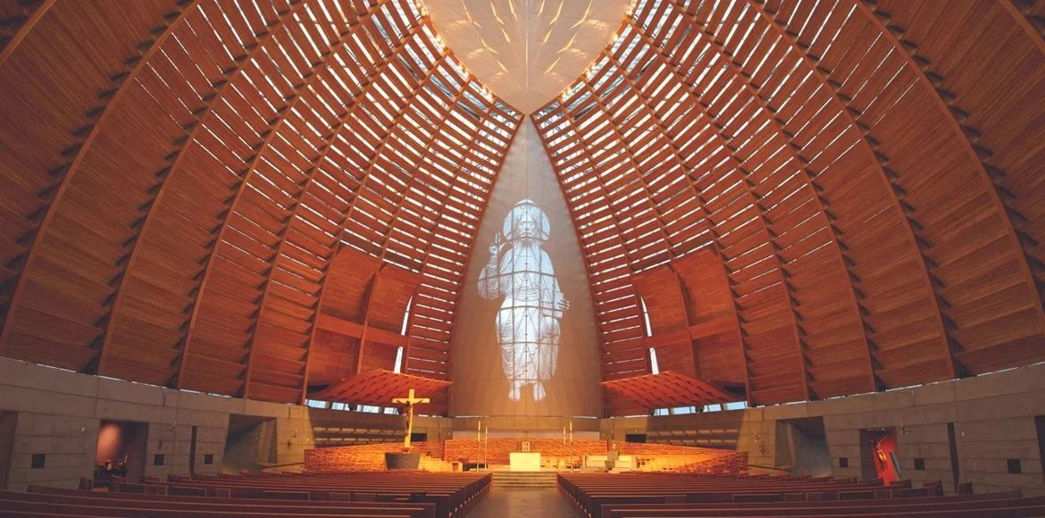 Christ Pantocrator and the Vesica Piscis in Cathedral of Christ the Light, Oakland, CA