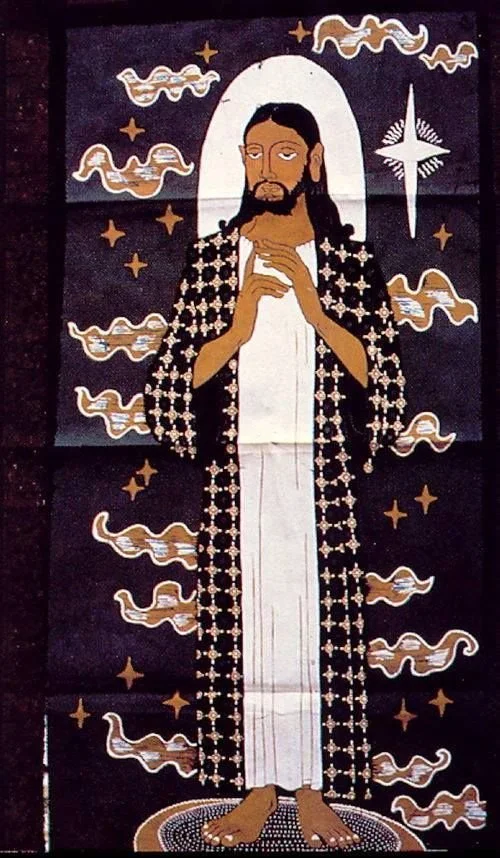 Batik image of cosmic christ