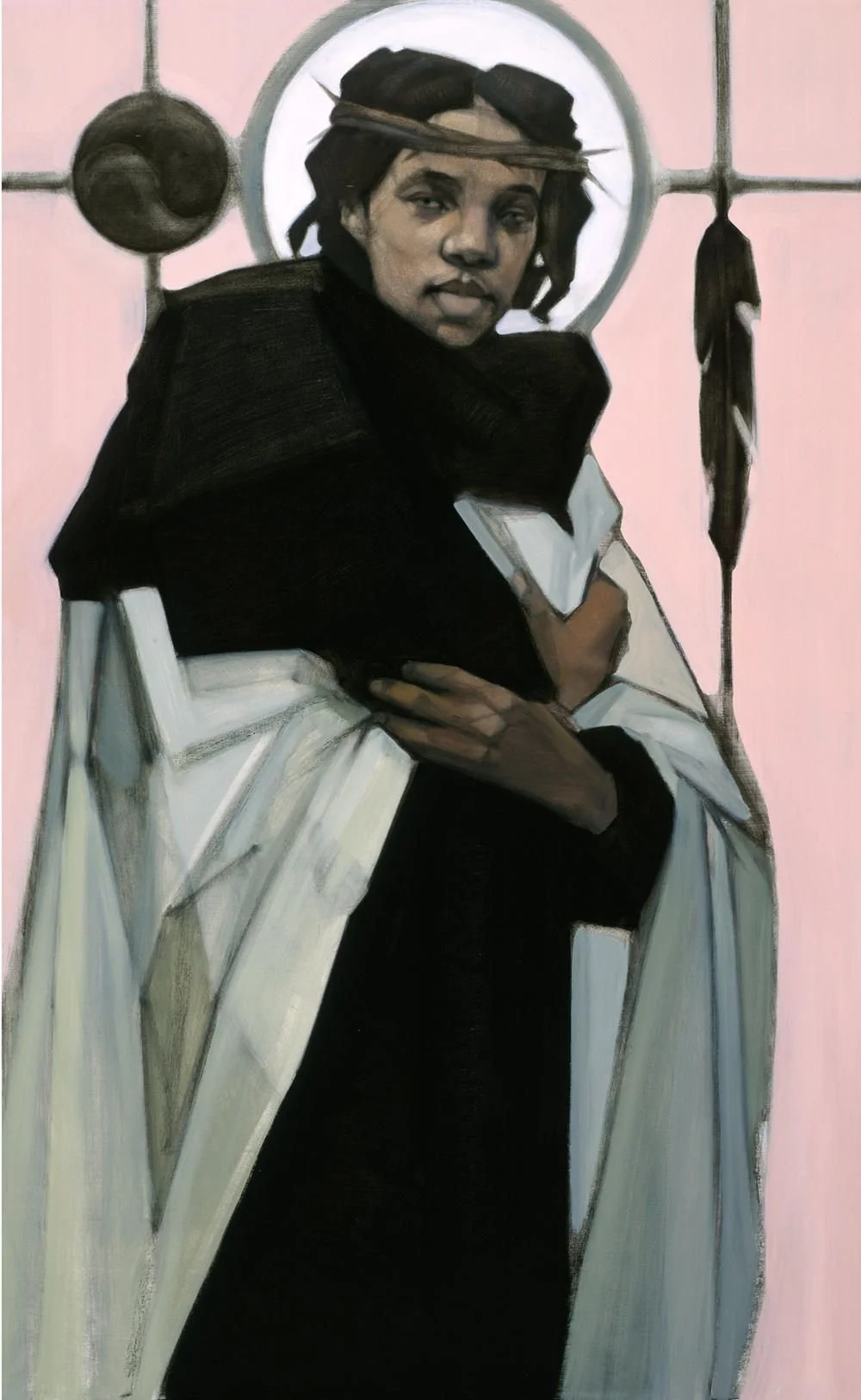 Jesus of the People painting by Janet MKenzie depicting Jesus as African American Native woman