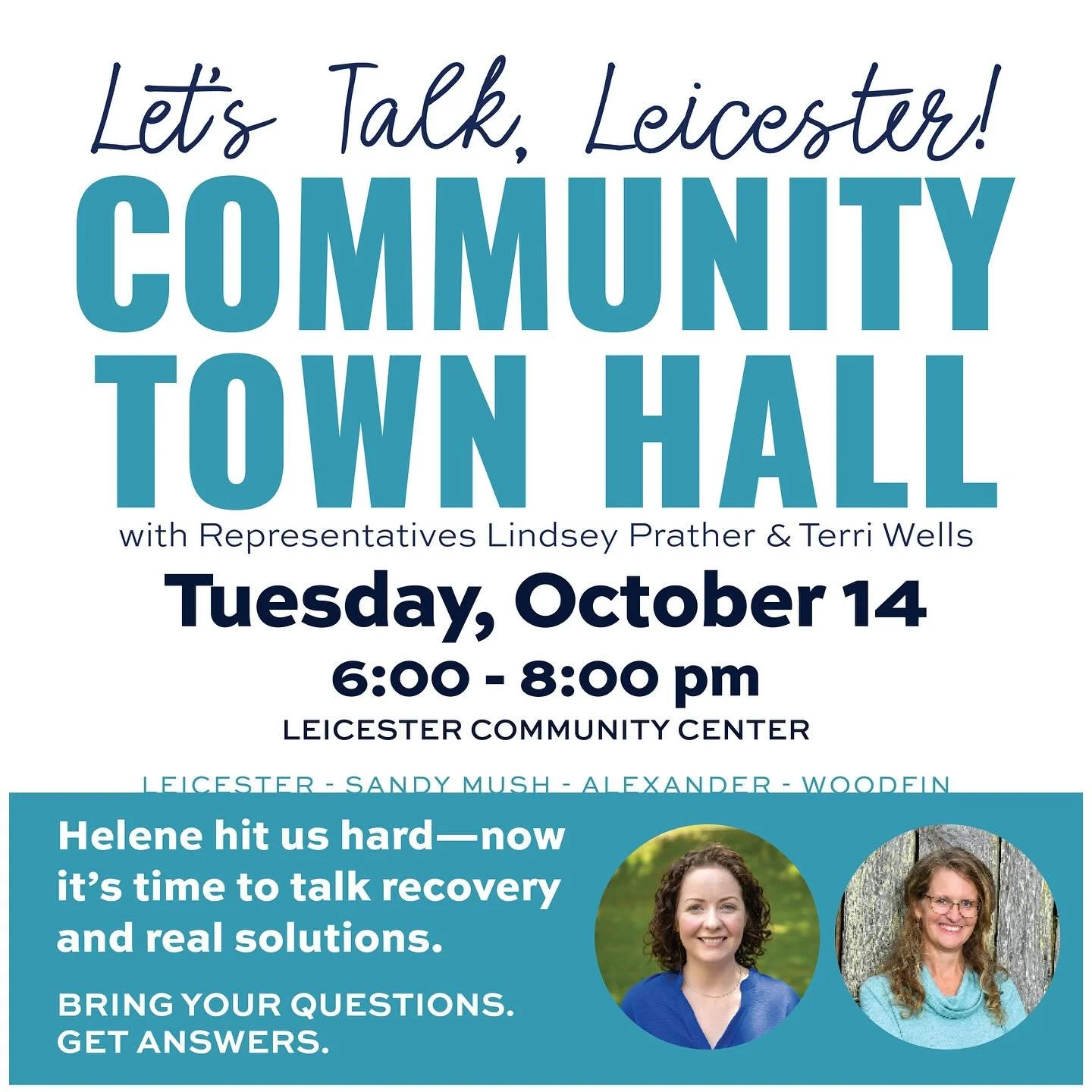 Everyone is welcome to join us for our Leicester Town Hall on Tuesday, October 14th. We will share county and state updates and discuss emergency preparedness, recovery priorities, and strategic direction. I am looking forward to our community conver
