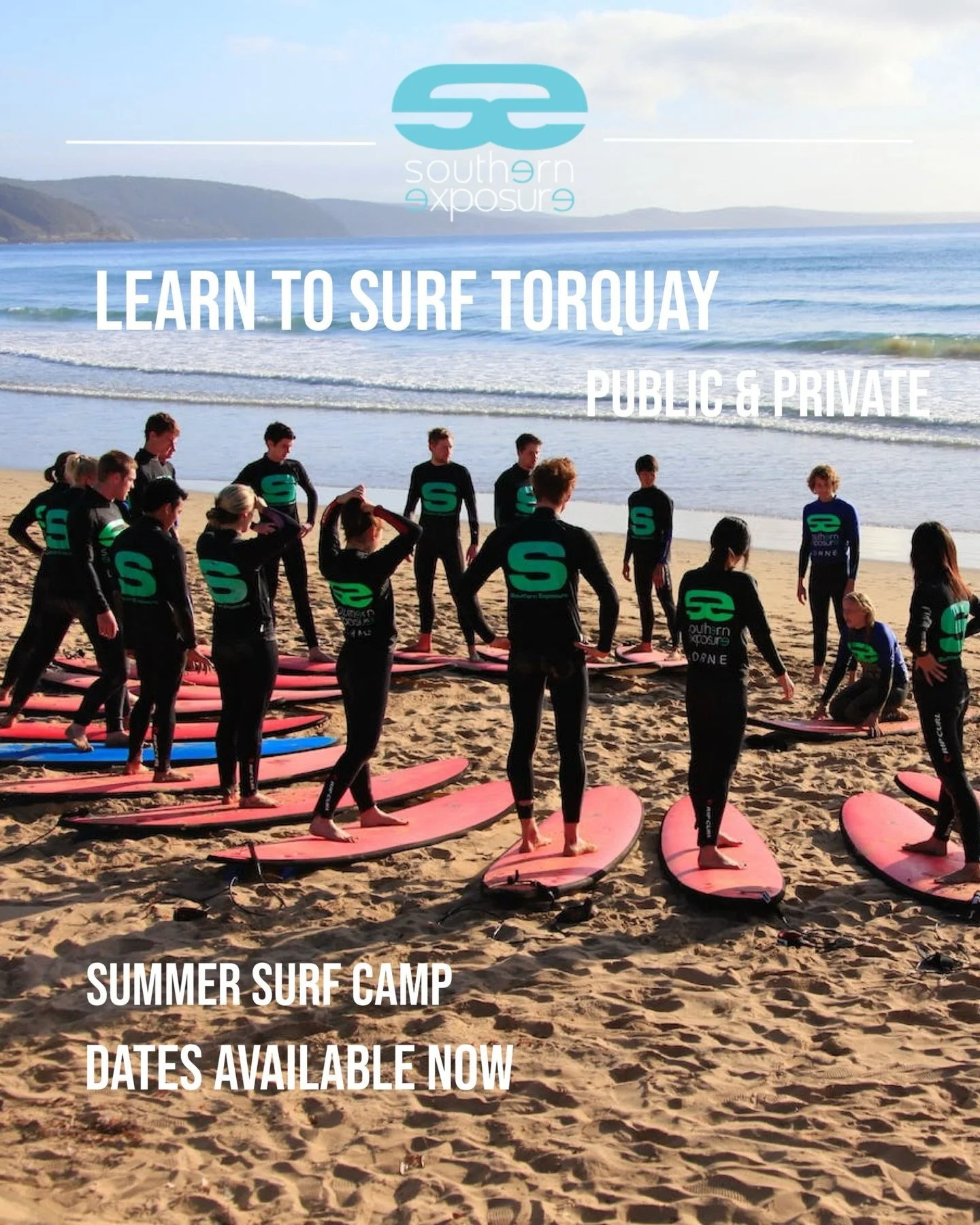 🌊 Get hooked on surfing with Southern Exposure! 🏄&zwj;♂️ Join our public and private lessons or dive into our January surf camps in Torquay. Book your spot and ride the waves with us! 🌞🌊