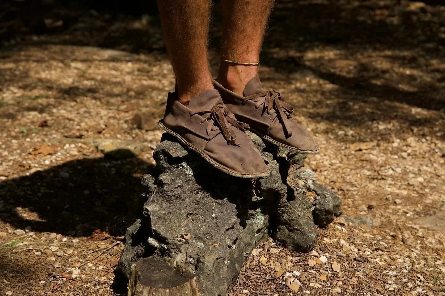 Earthing Shoes on a Rock