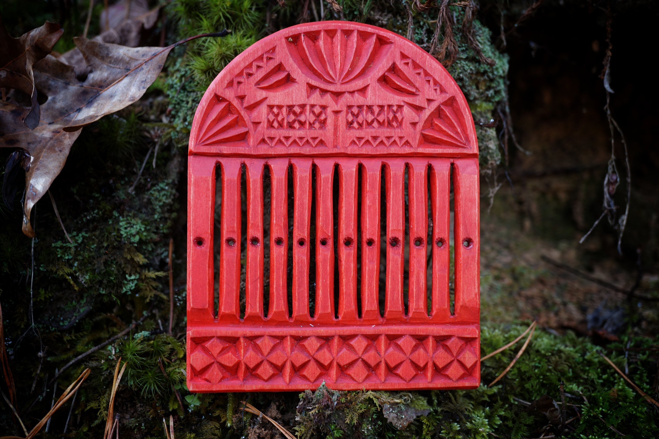 Red Flower Heddle