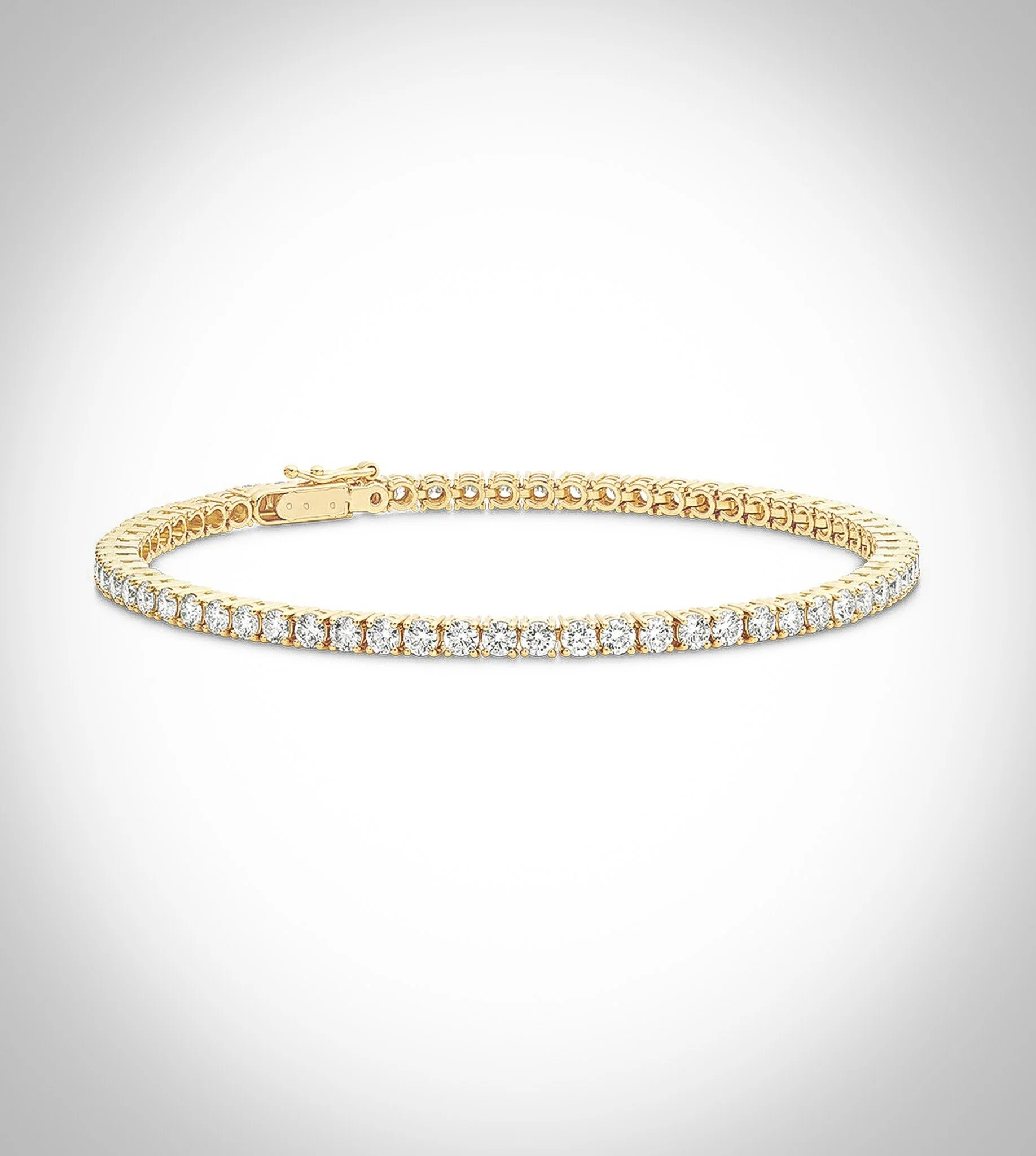 5ct. Lab Diamond Yellow Gold Tennis Bracelet | Lee