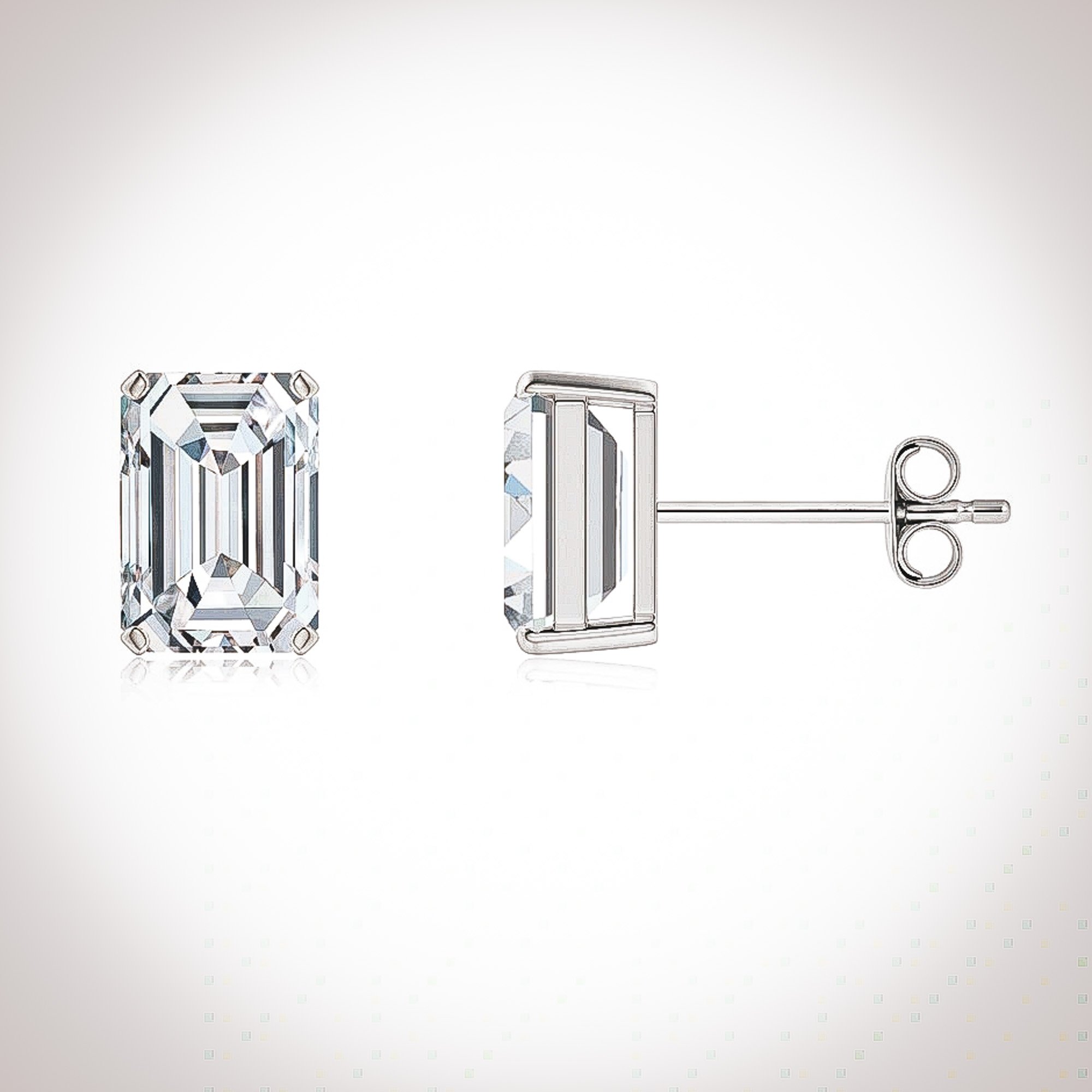 Bronwyn Earring moissanite 3 total carat platinum